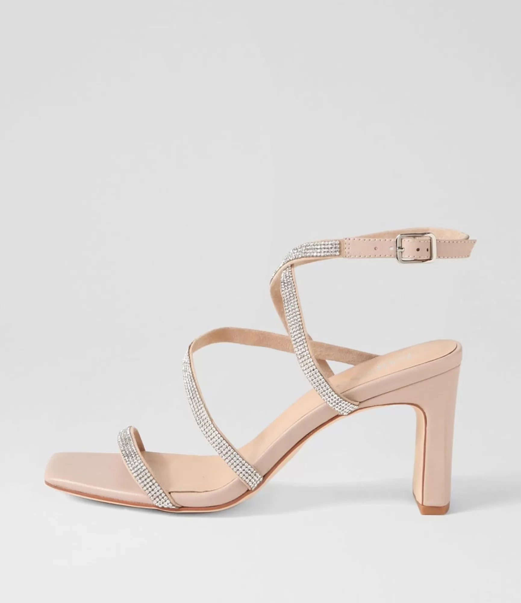 Hot Midas Shoes Flounder Nude Silver Jewels Leather Sandals