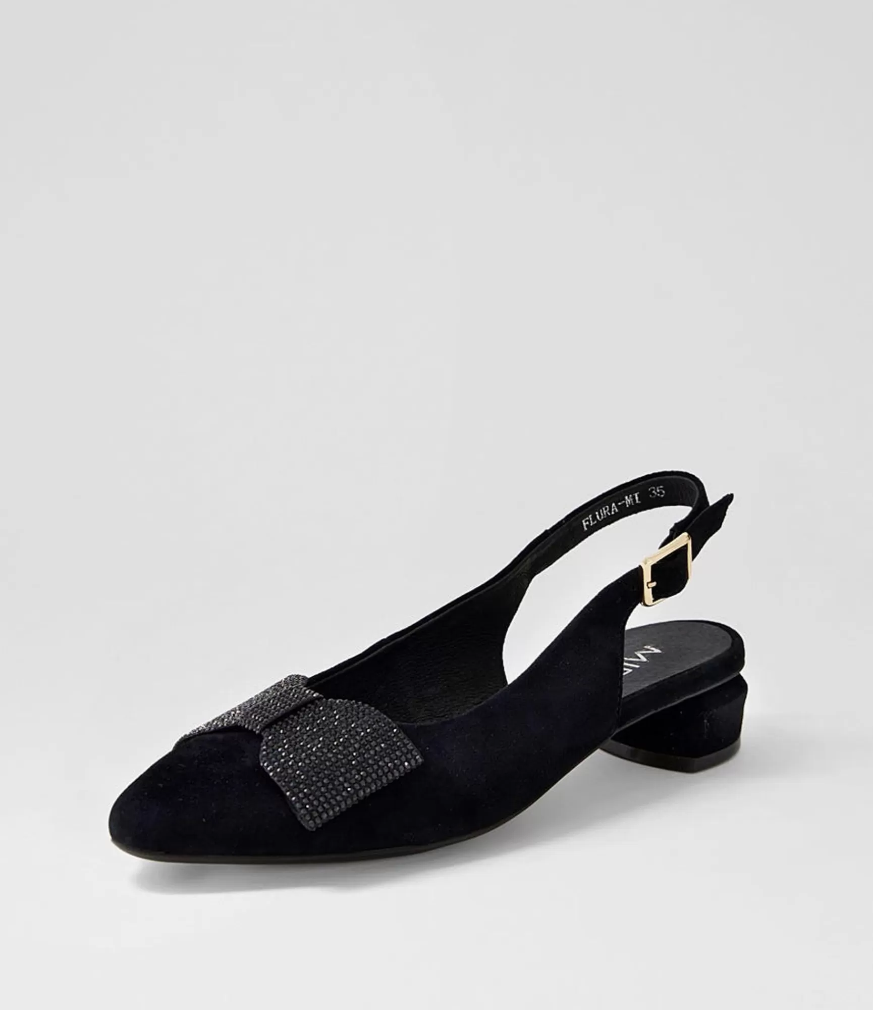 Discount Midas Shoes Flura Black Suede Flat Shoes
