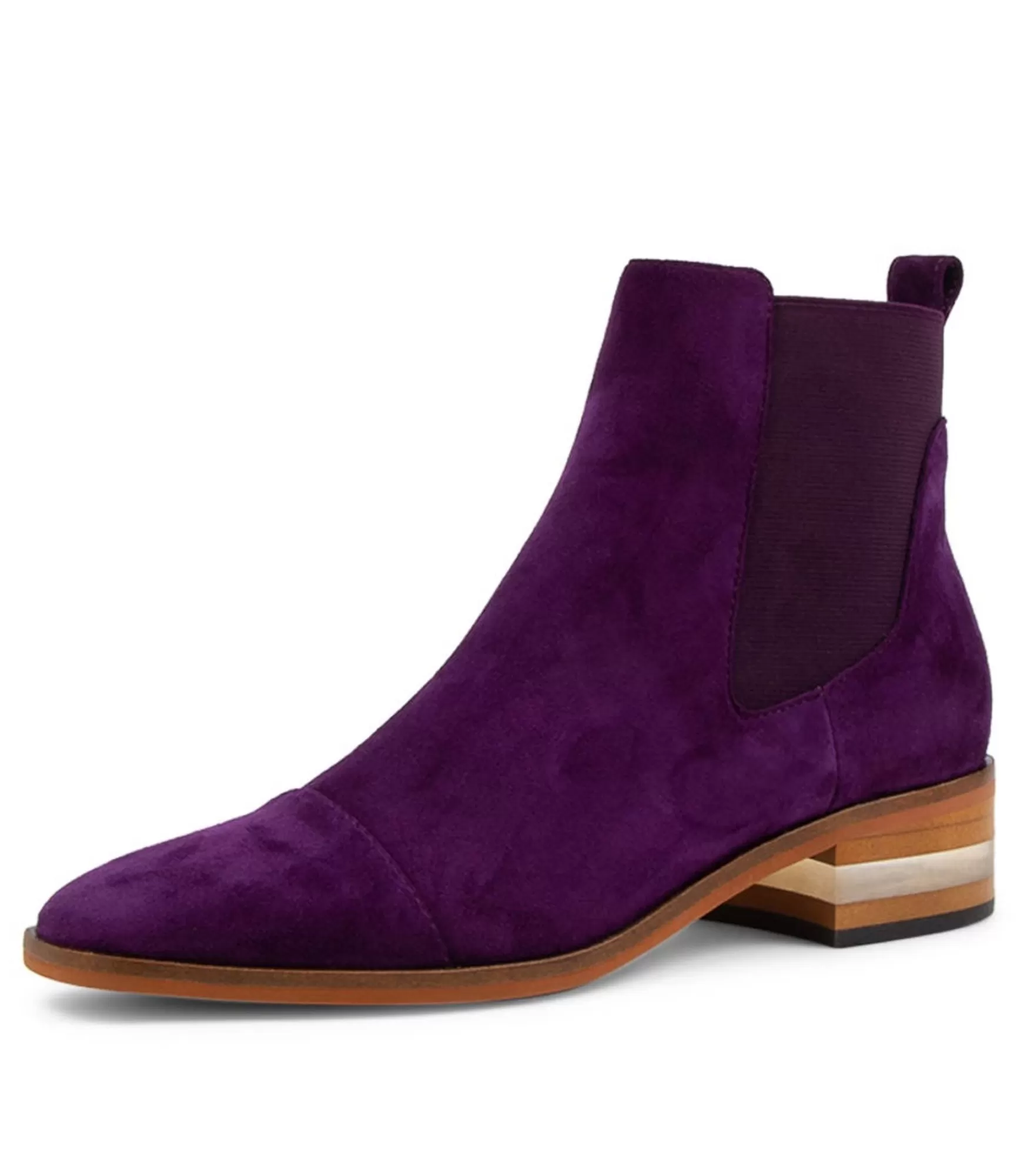 Hot Midas Shoes Foro Purple Suede Ankle Boots