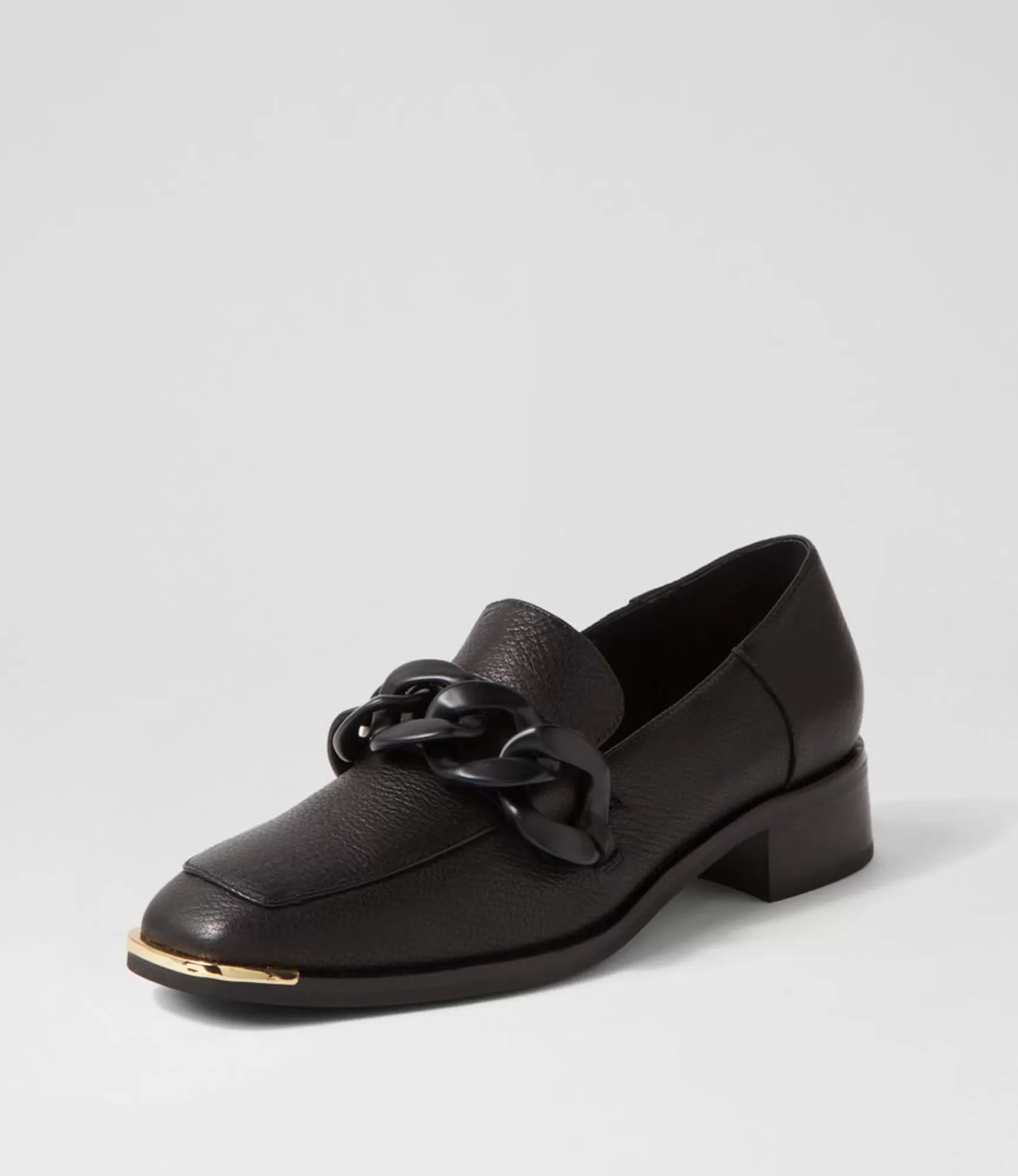 Cheap Midas Shoes Freyah Black Leather Heels