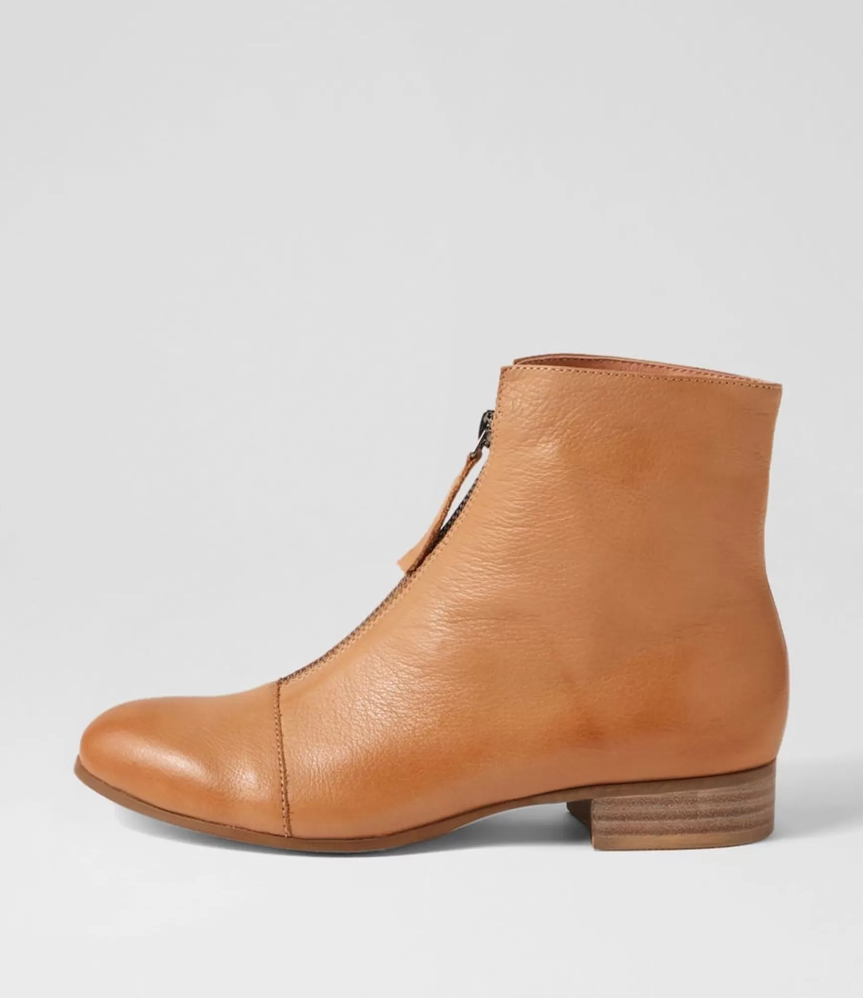 Hot Midas Shoes Funni Dark Tan Leather Ankle Boots