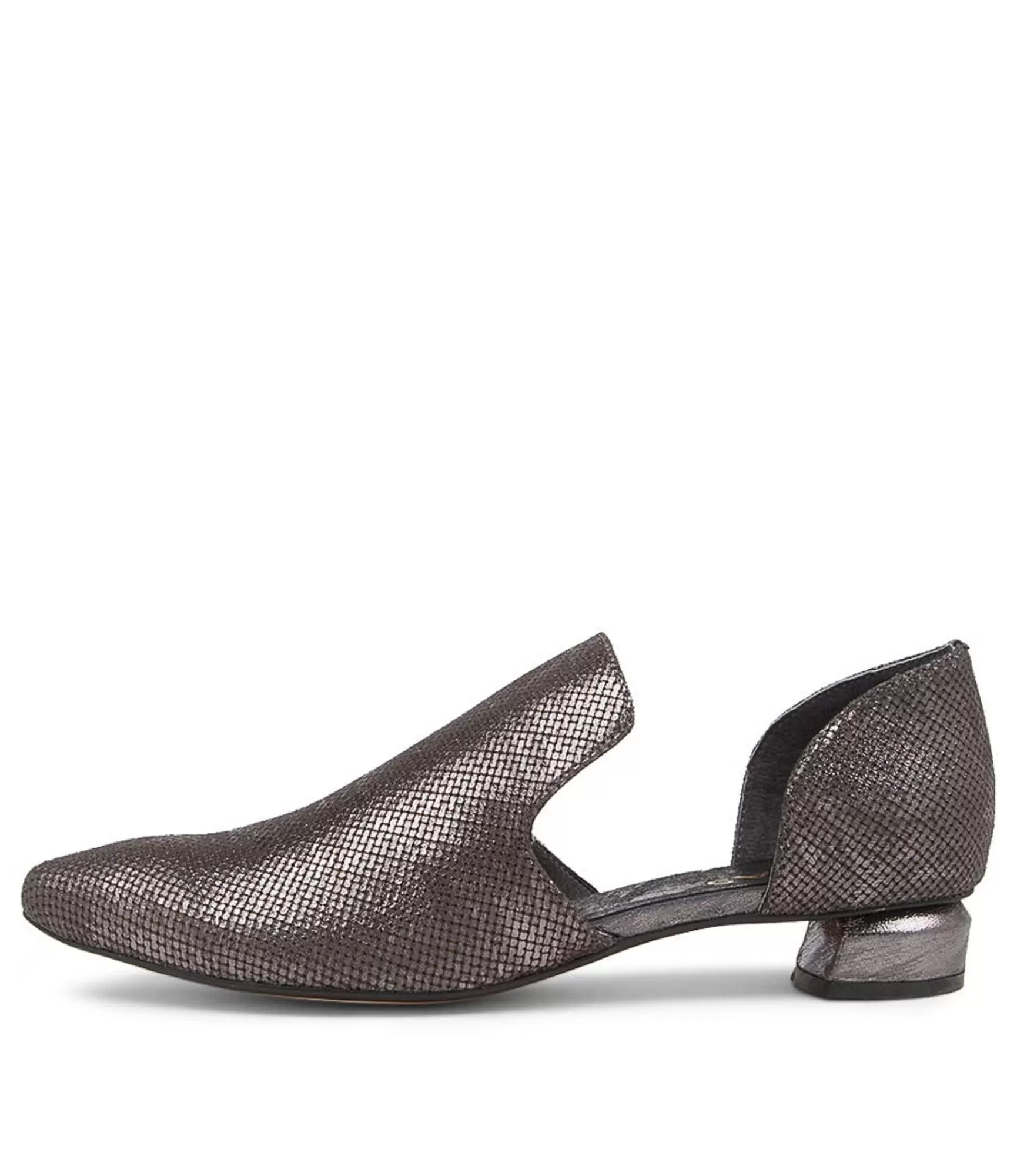 Shop Midas Shoes Fyre Pewter Leather Heels