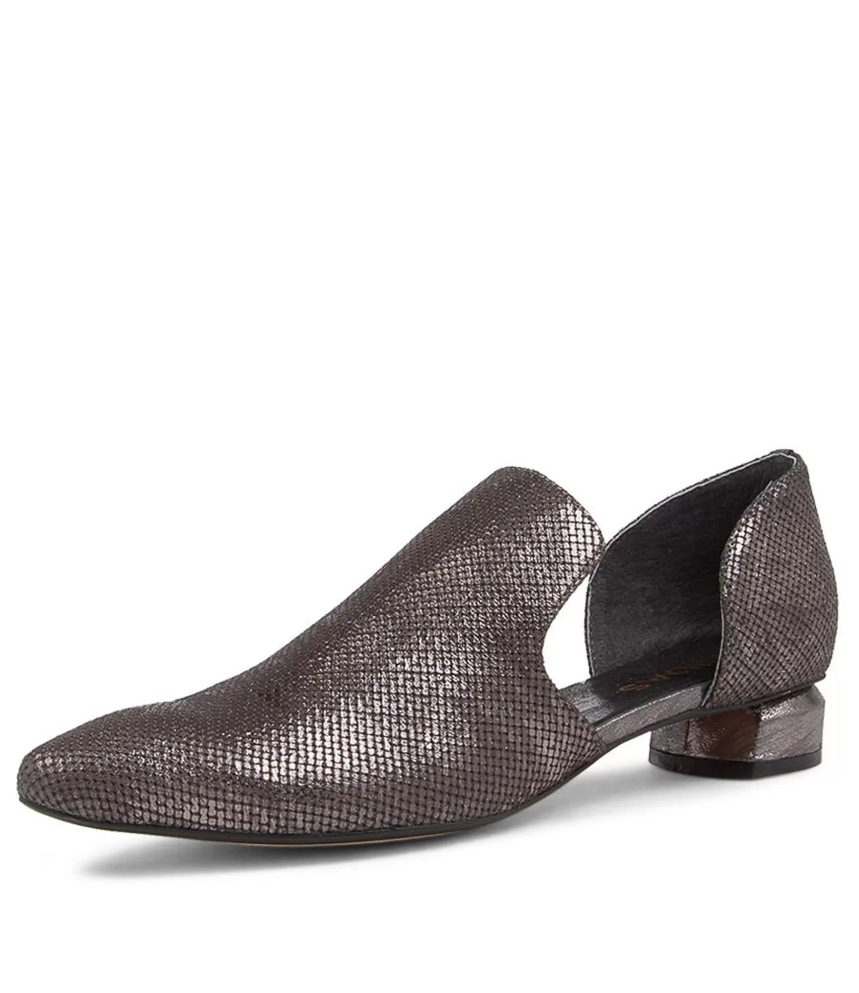 Shop Midas Shoes Fyre Pewter Leather Heels