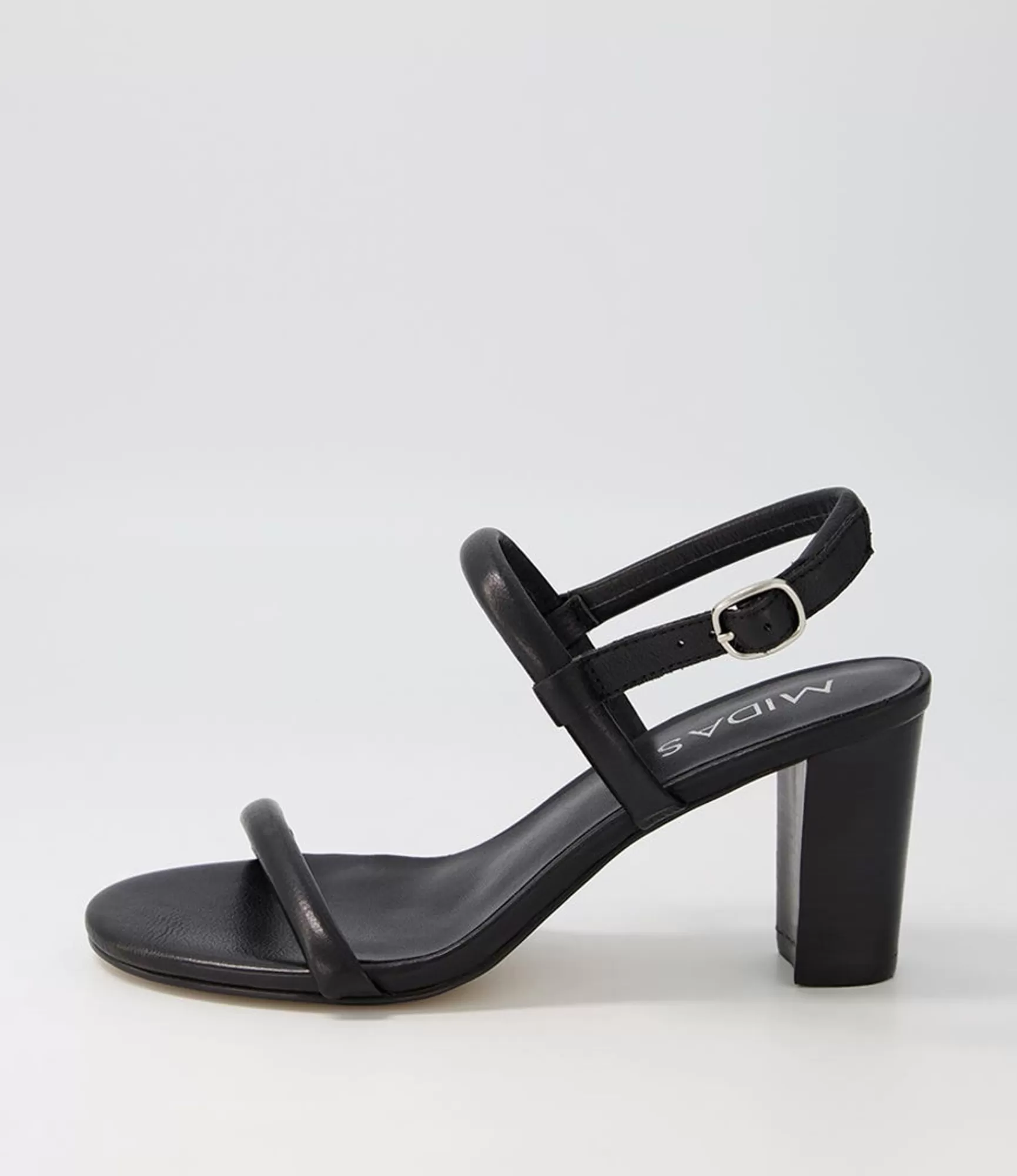 Cheap Midas Shoes Gablee Black Leather Sandals
