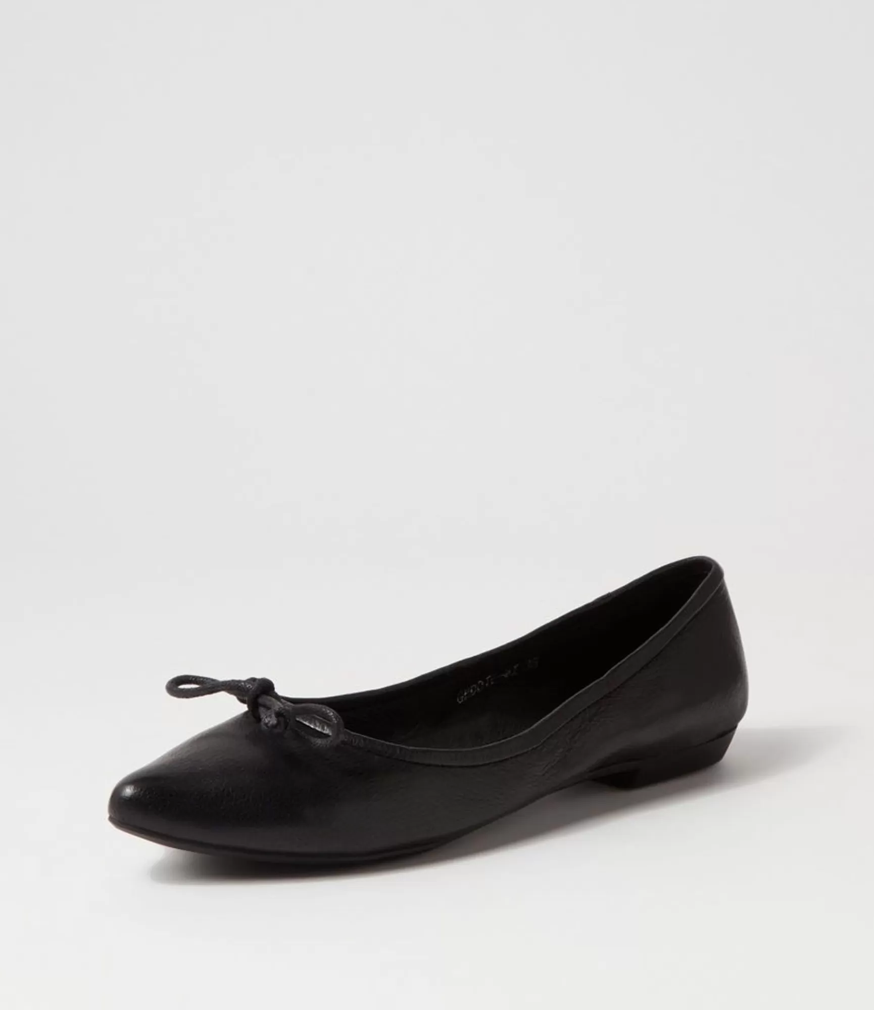 Clearance Midas Shoes Geddie Black Leather Flat Shoes