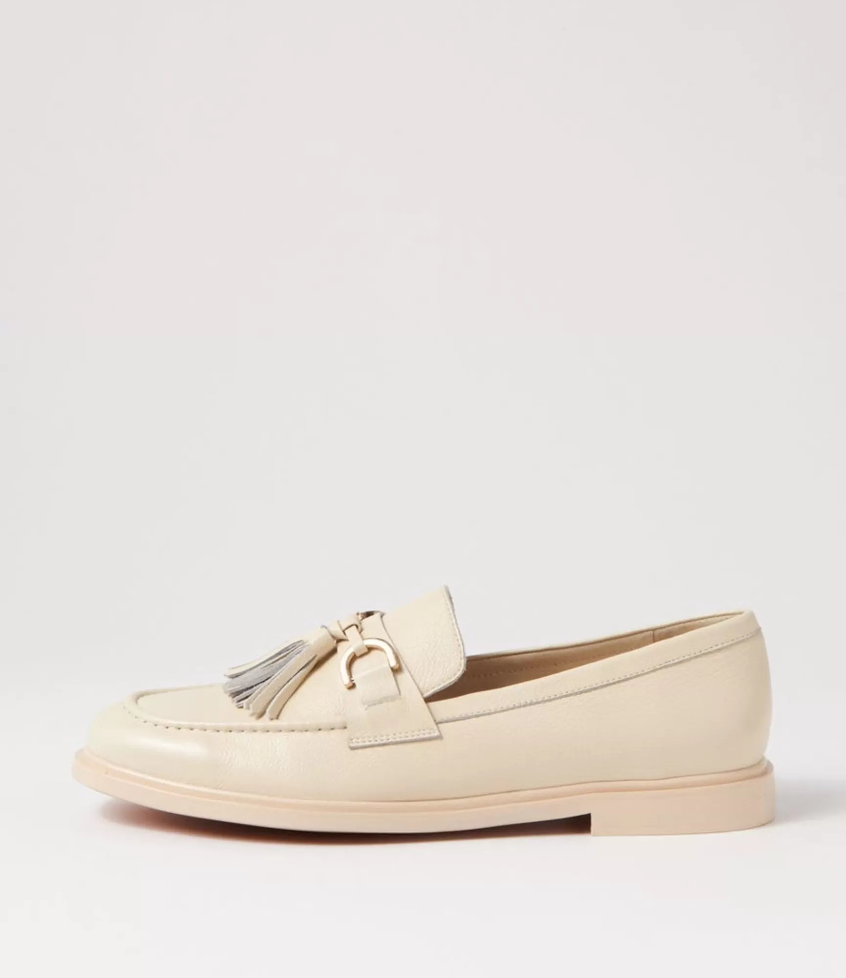 Cheap Midas Shoes Gello Oatmilk Leather Loafers