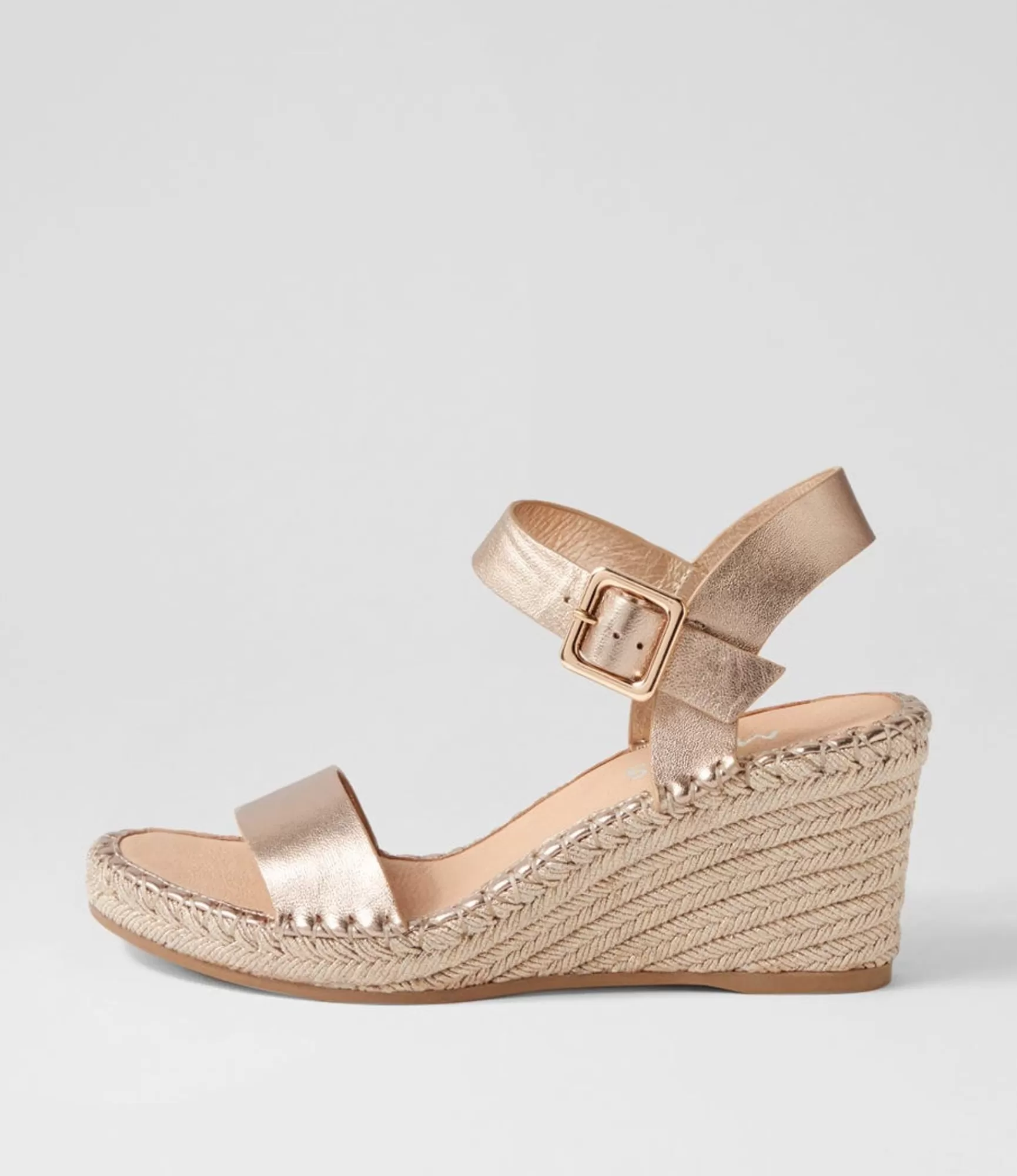 Online Midas Shoes Georgi Champagne Rope Leather Espadrilles