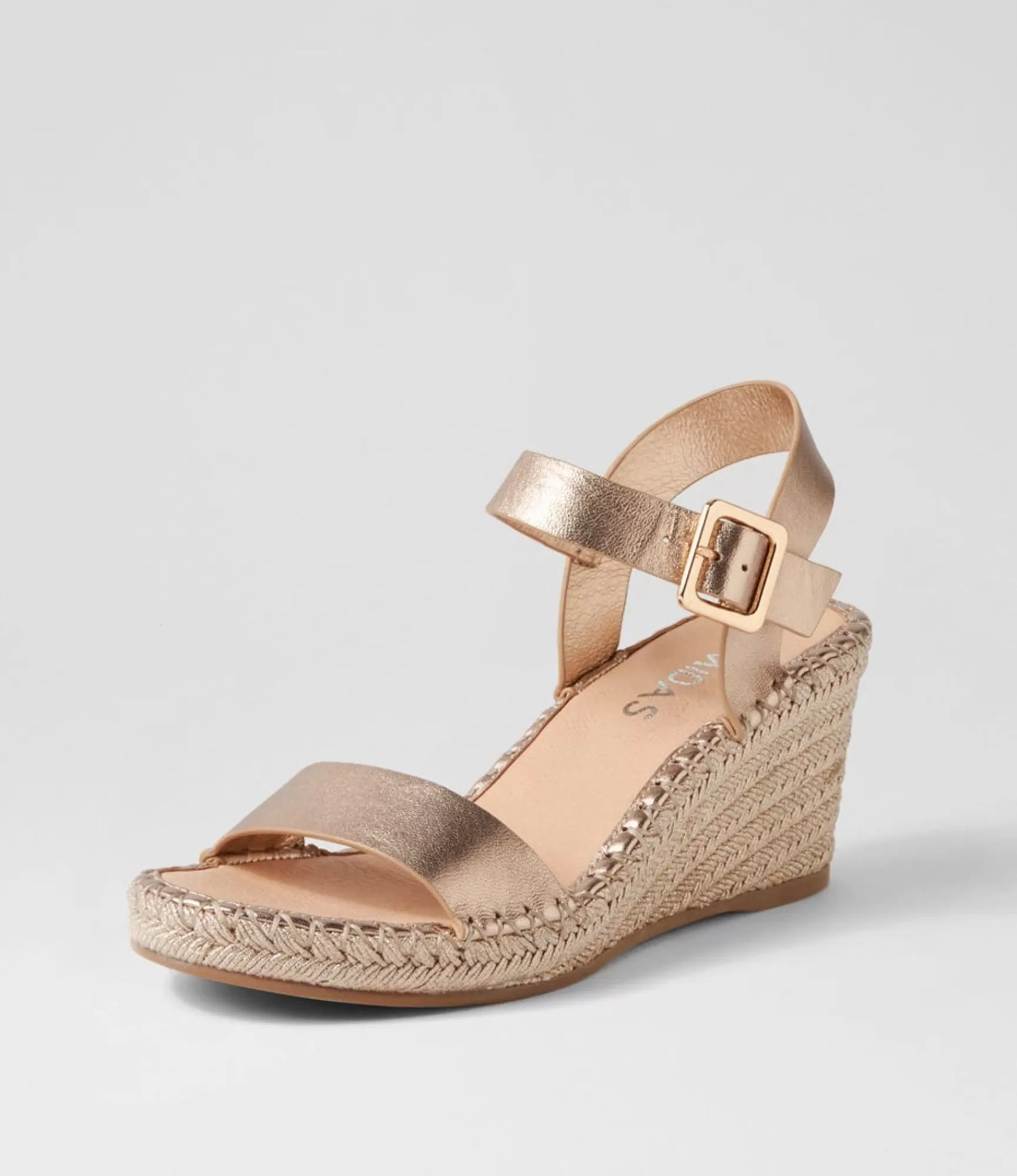 Online Midas Shoes Georgi Champagne Rope Leather Espadrilles