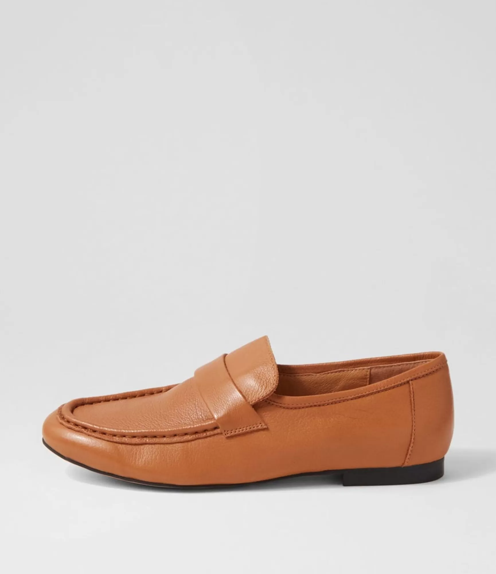 Store Midas Shoes Gilda Dark Tan Leather Loafers