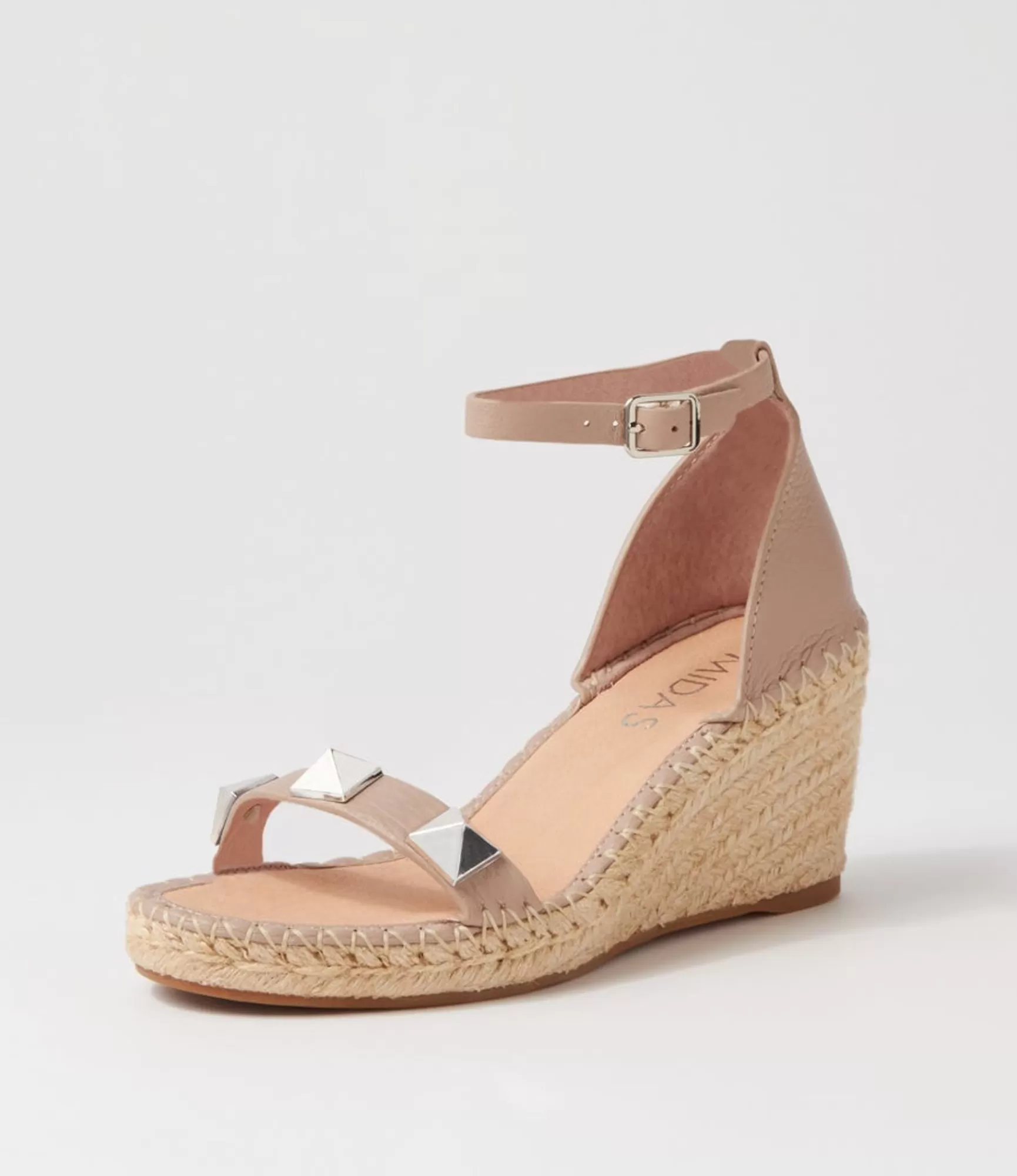 Hot Midas Shoes Gillies Rose Leather Wedges