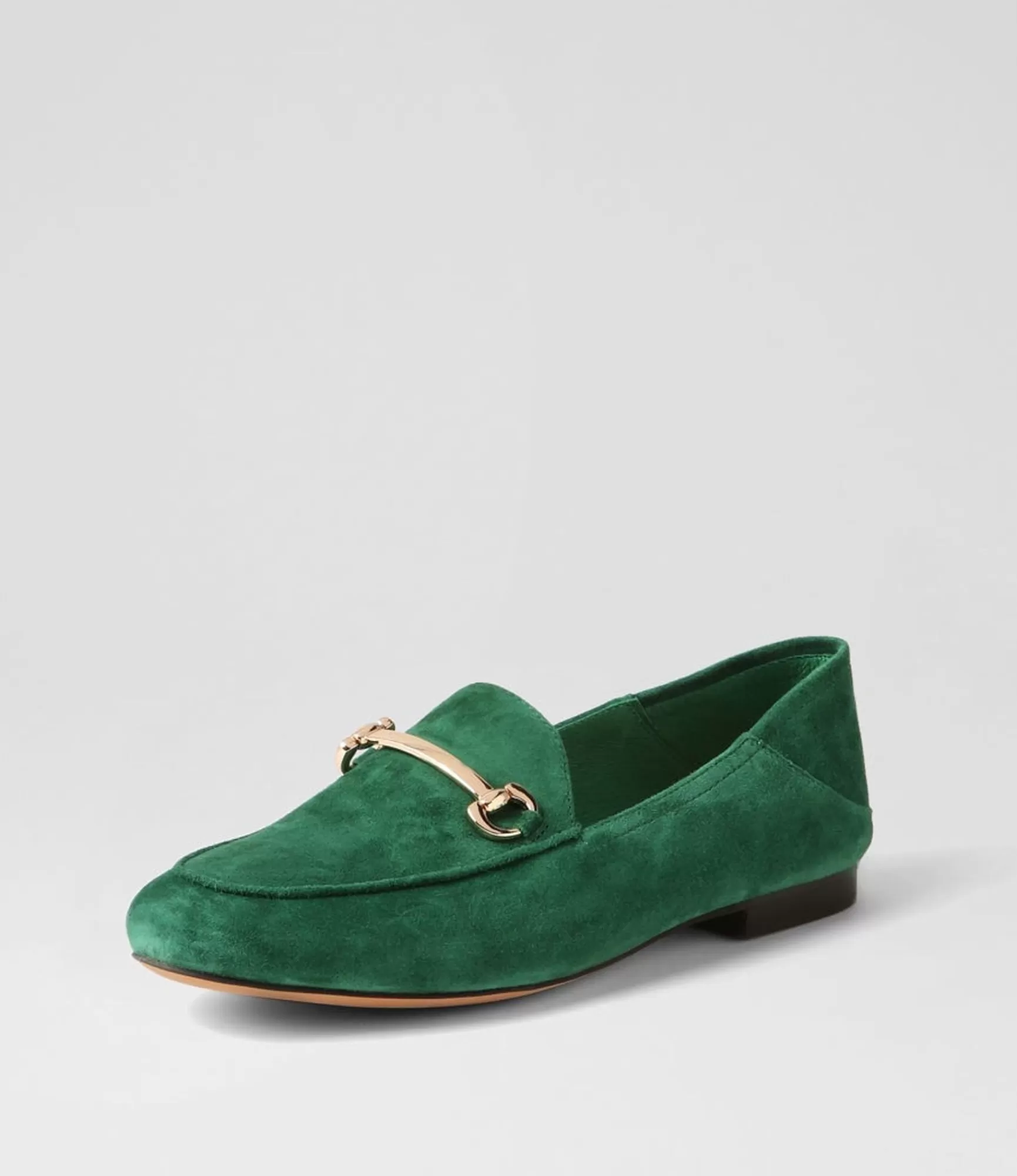 New Midas Shoes Ginnas Emerald Suede Loafers