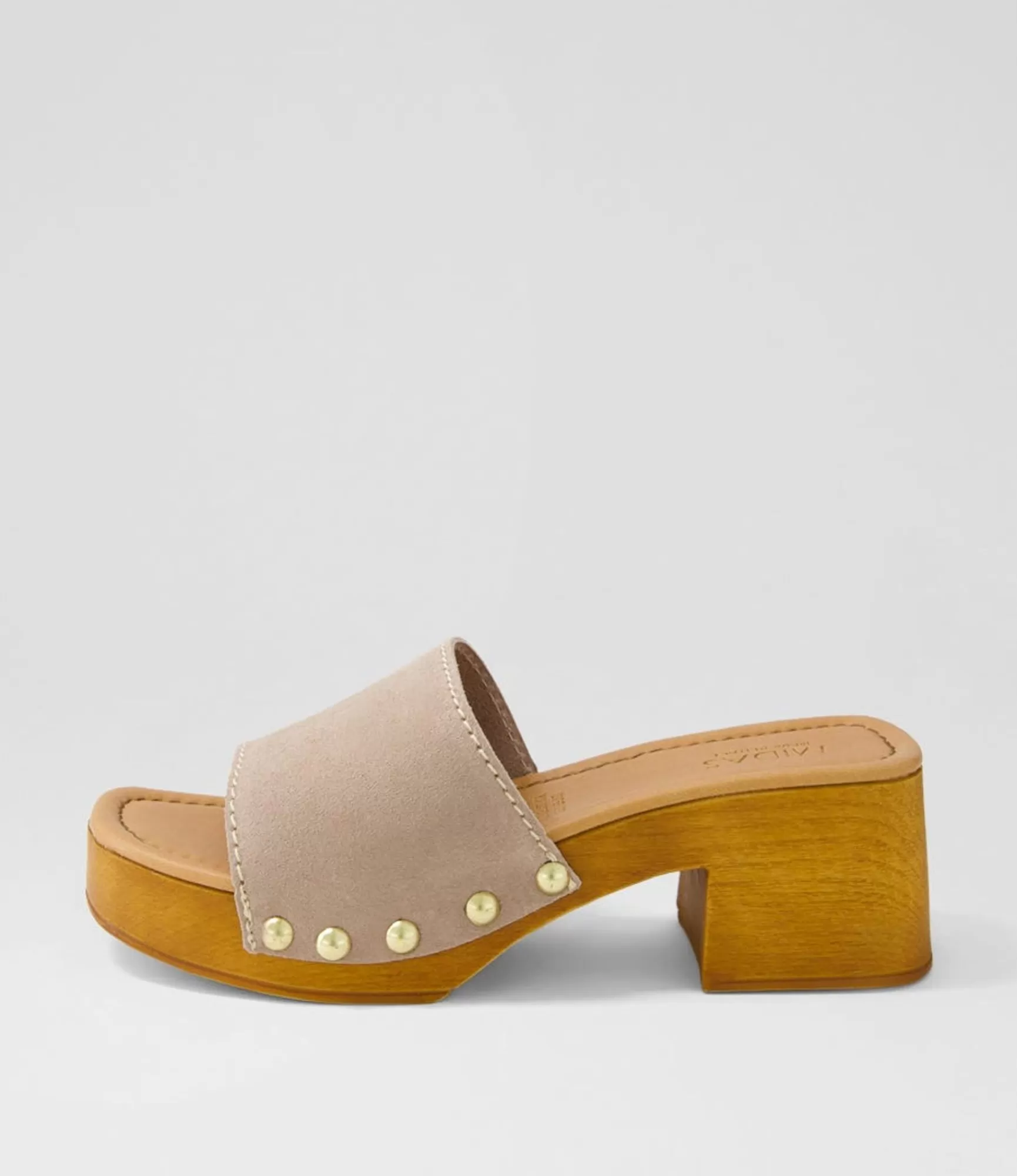 Hot Midas Shoes Gladd Taupe Suede Sandals