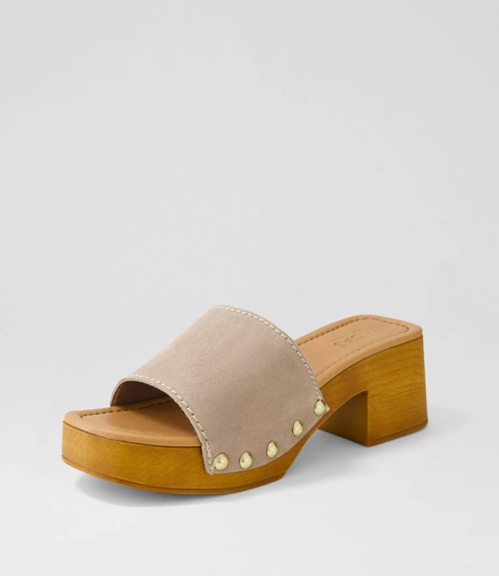Hot Midas Shoes Gladd Taupe Suede Sandals