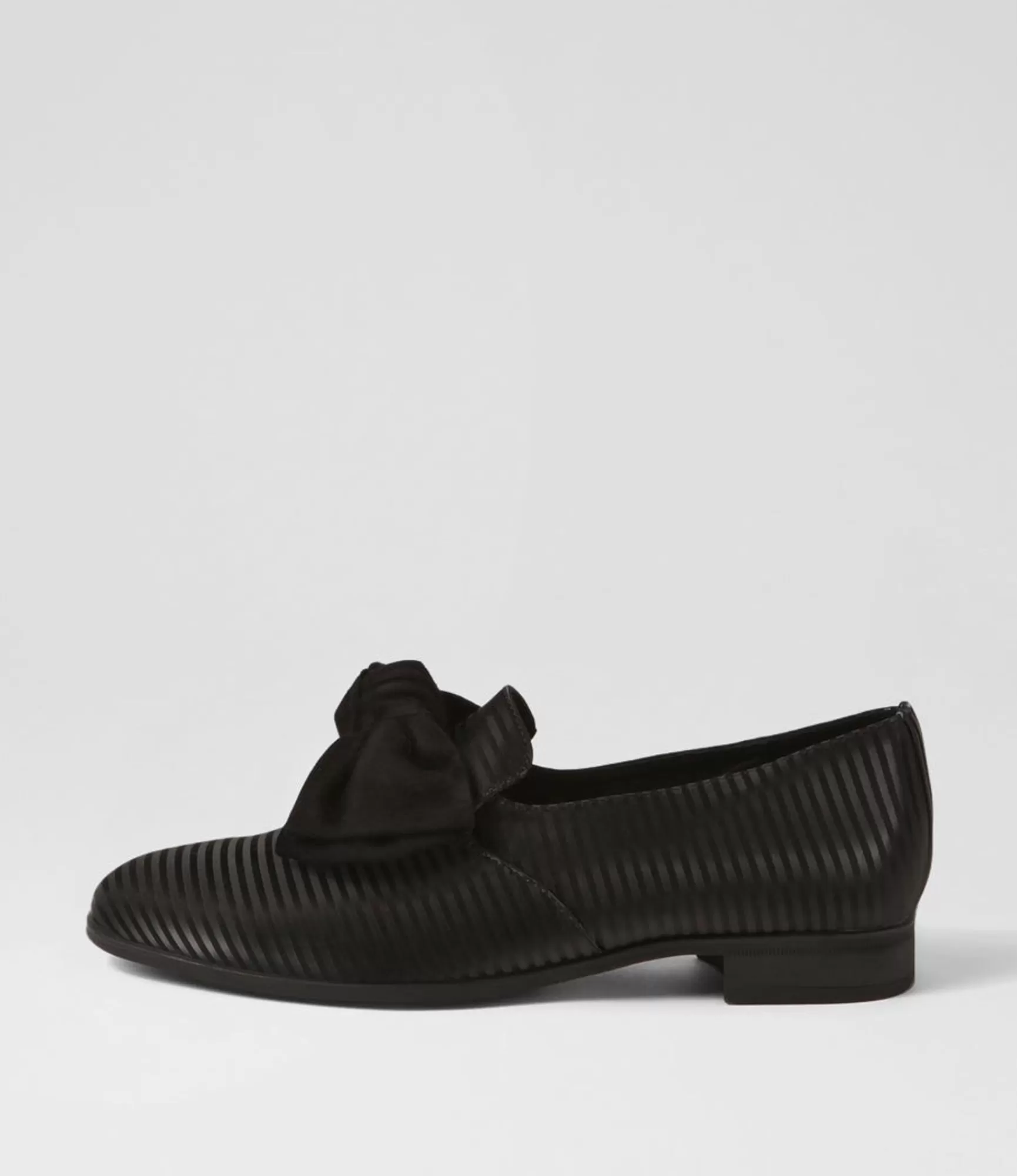 Shop Midas Shoes Gorden Black Stripe Leather Suede Flat Shoes
