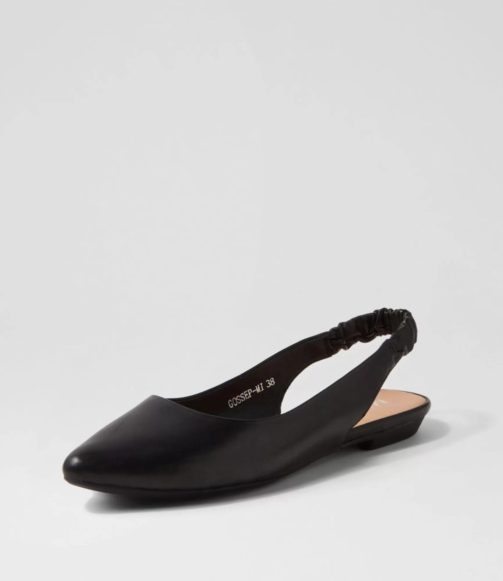 Fashion Midas Shoes Gossep Black Leather Flat Shoes