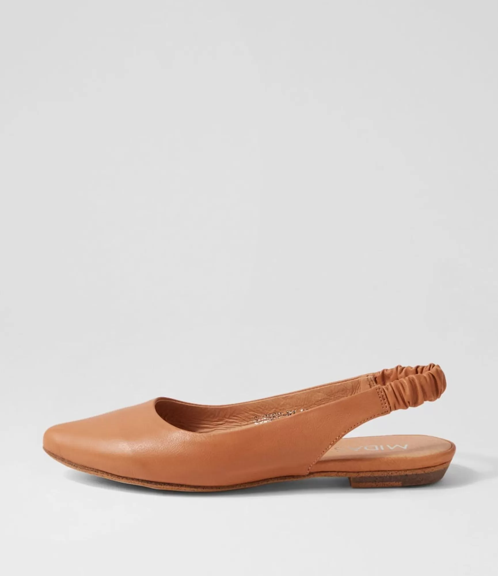 Sale Midas Shoes Gossep Dark Tan Leather Flat Shoes