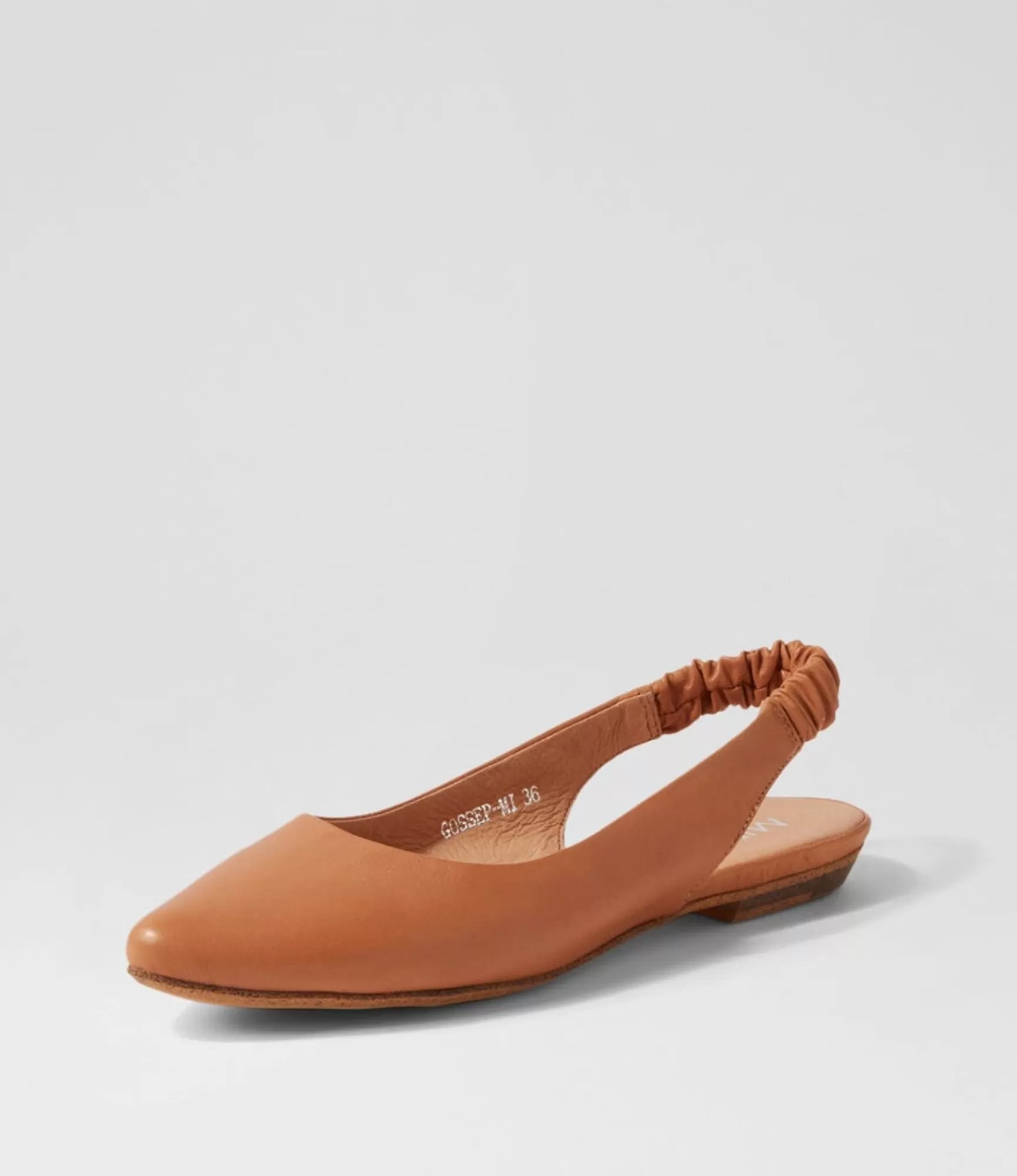 Sale Midas Shoes Gossep Dark Tan Leather Flat Shoes