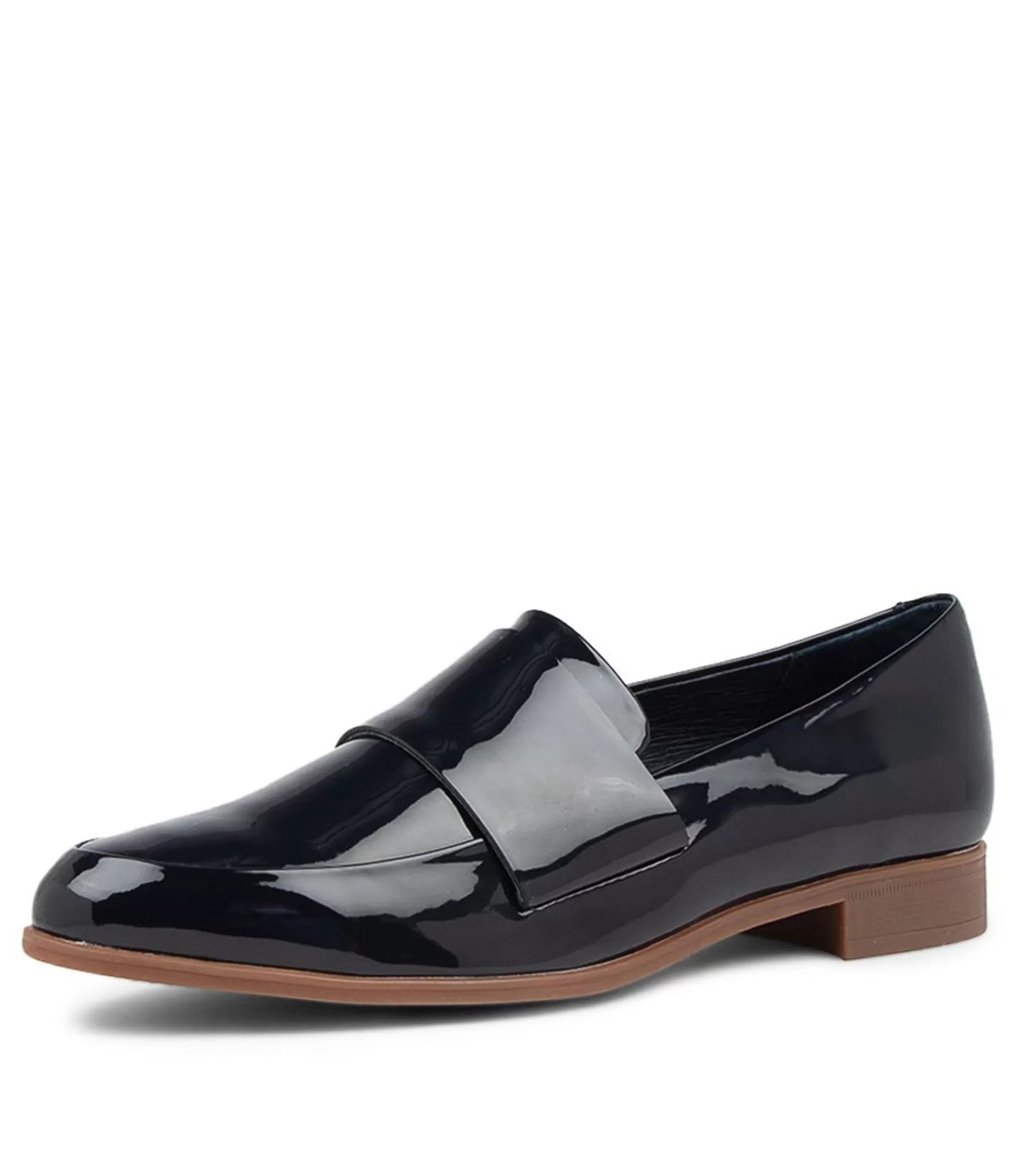 Fashion Midas Shoes Granite Navy Patent Leather Loafers