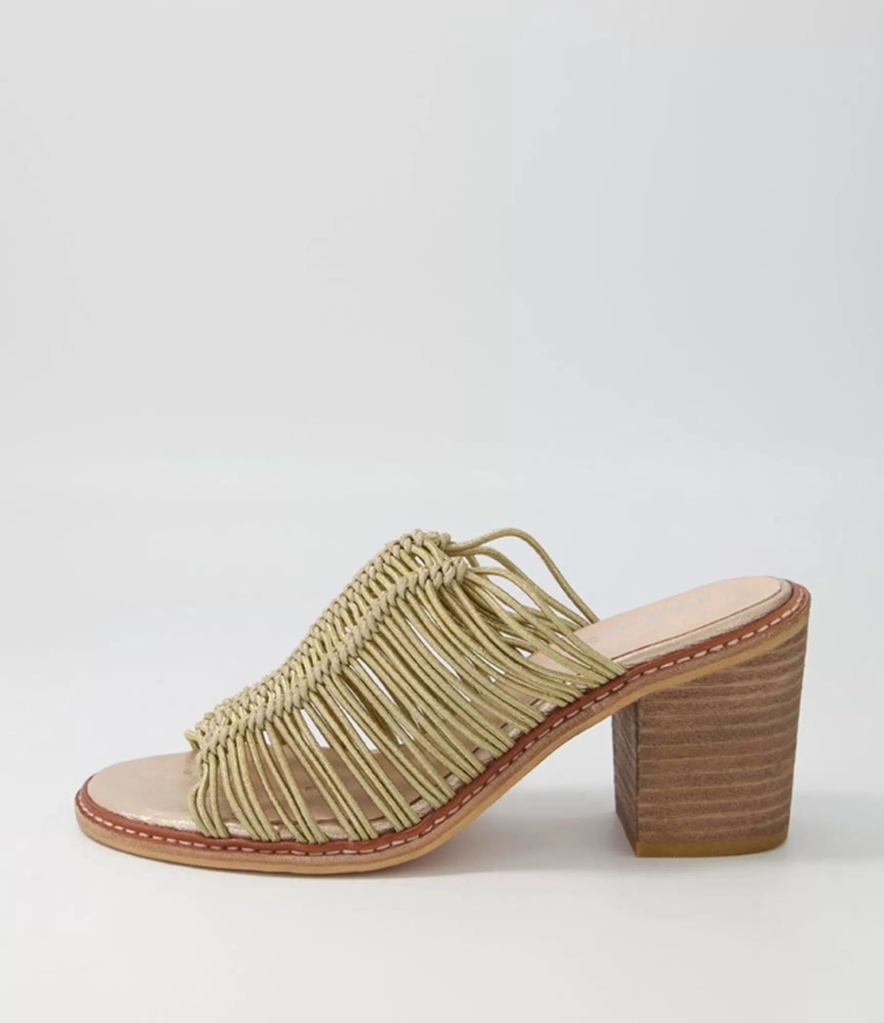 Store Midas Shoes Grazi Gold Elastic Sandals