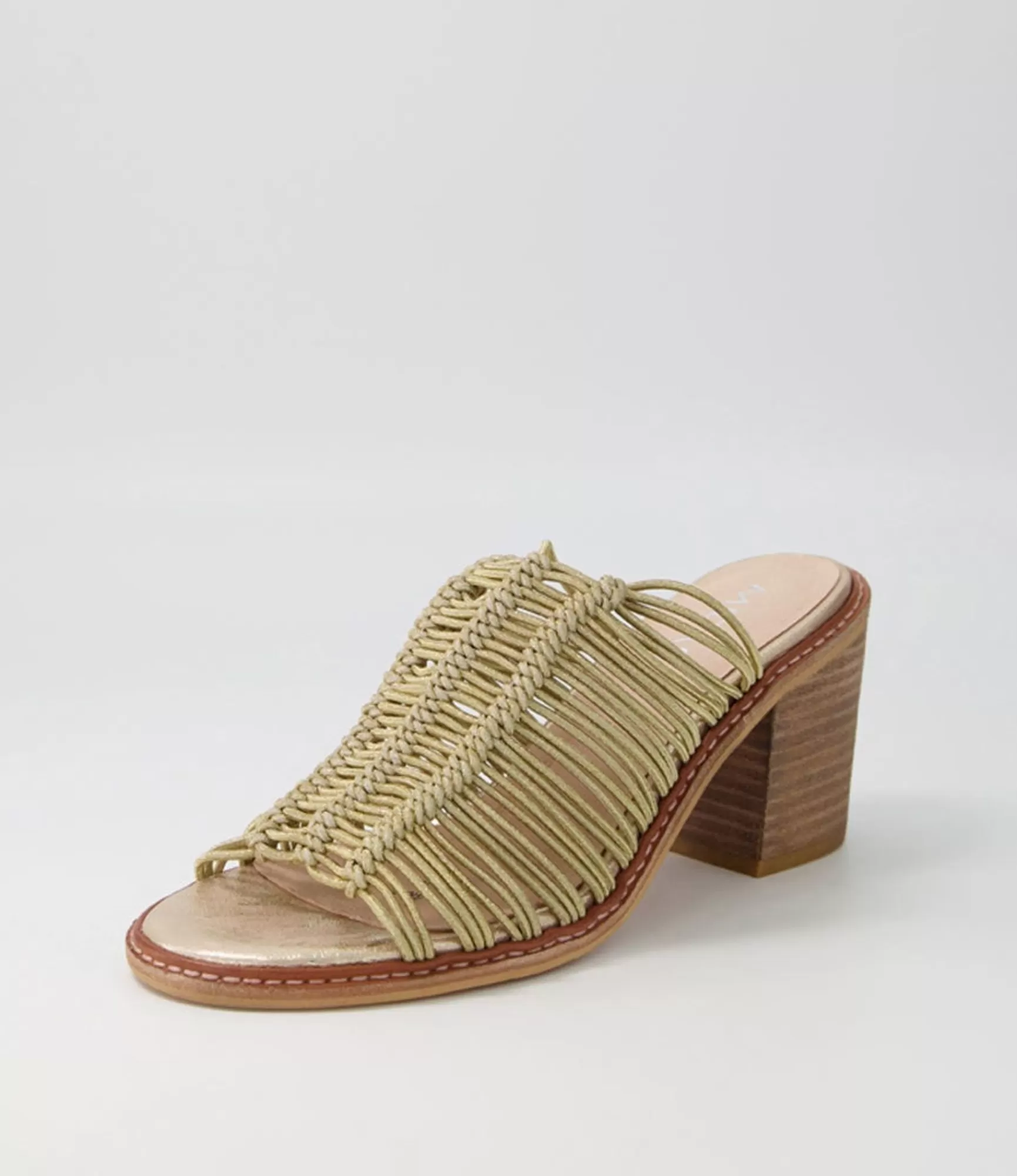 Store Midas Shoes Grazi Gold Elastic Sandals