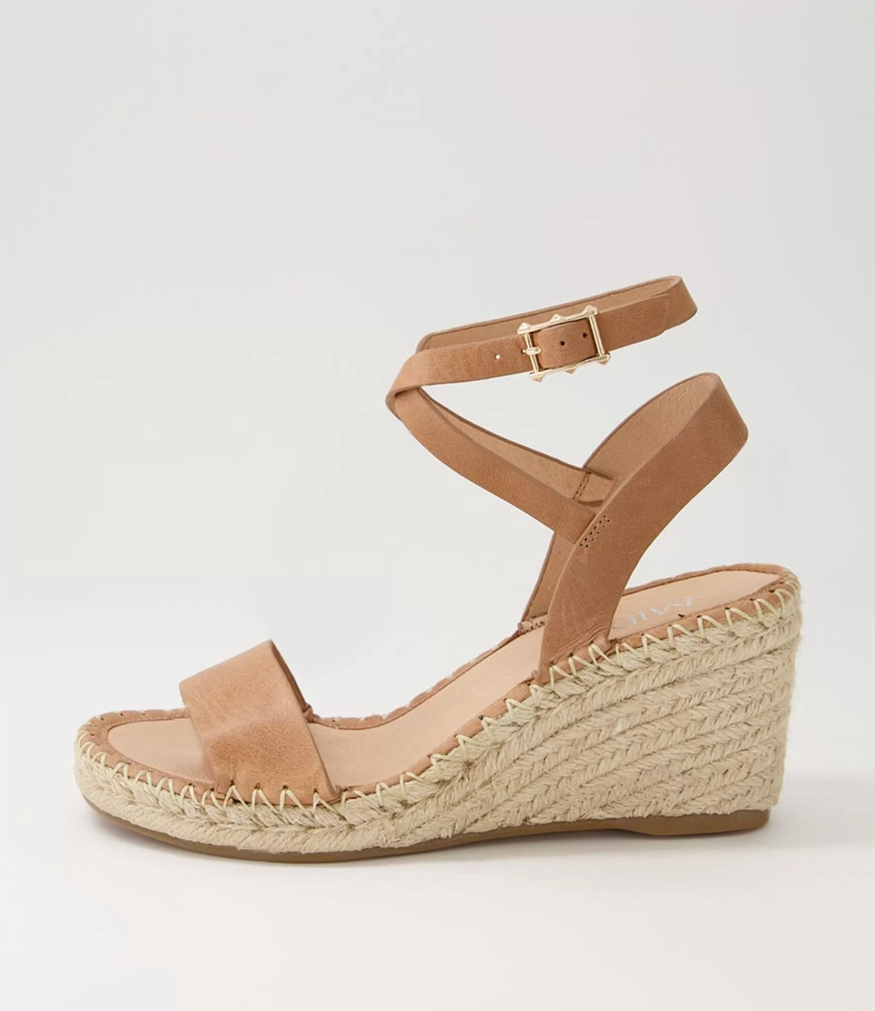 Fashion Midas Shoes Guenie Tan Leather Espadrilles