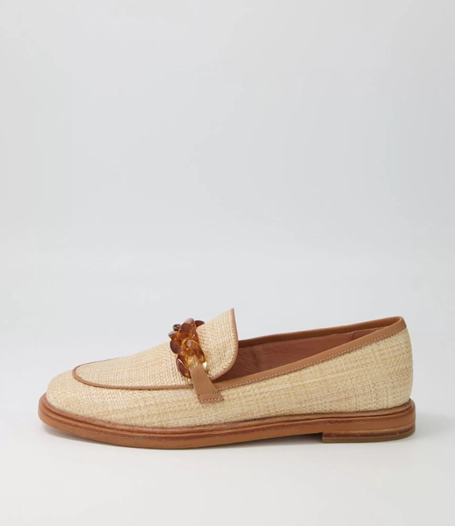 Cheap Midas Shoes Gusto Natural Woven Leather Loafers