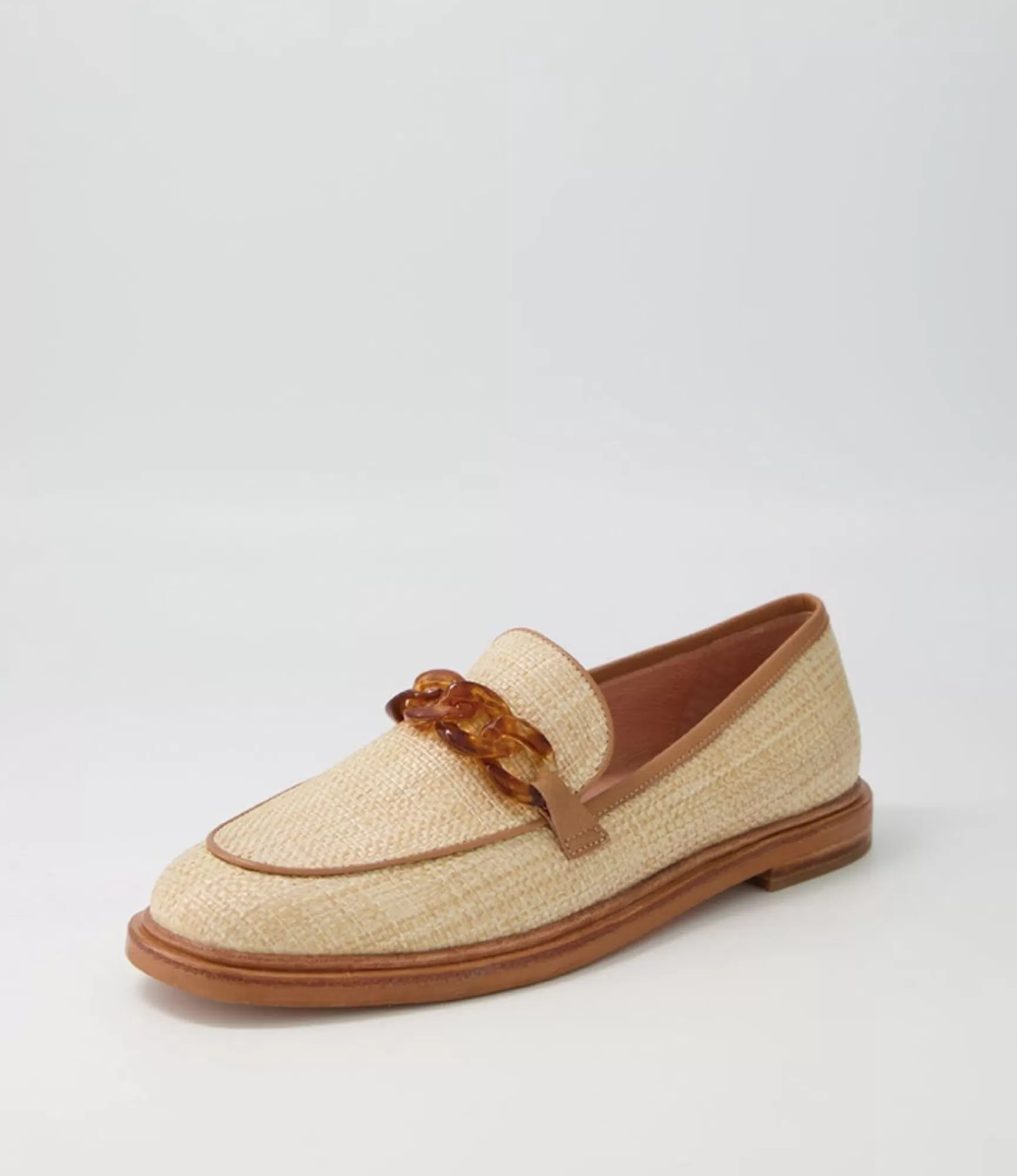 Cheap Midas Shoes Gusto Natural Woven Leather Loafers