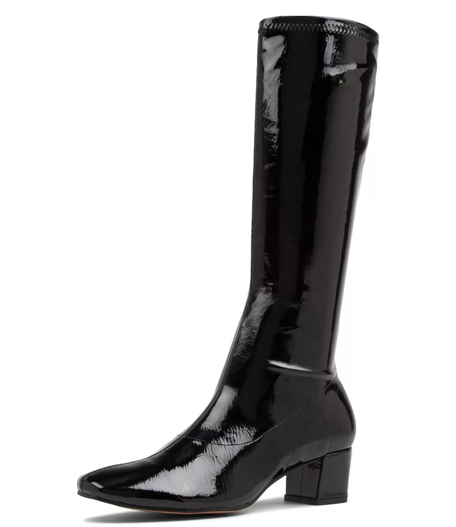 Cheap Midas Shoes Hailee Black Patent Synthetic Knee High Boots