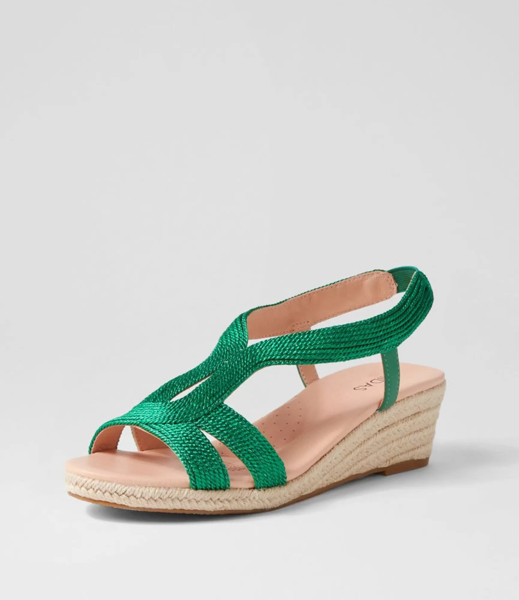 Clearance Midas Shoes Haleb Emerald Rope Leather Espadrilles