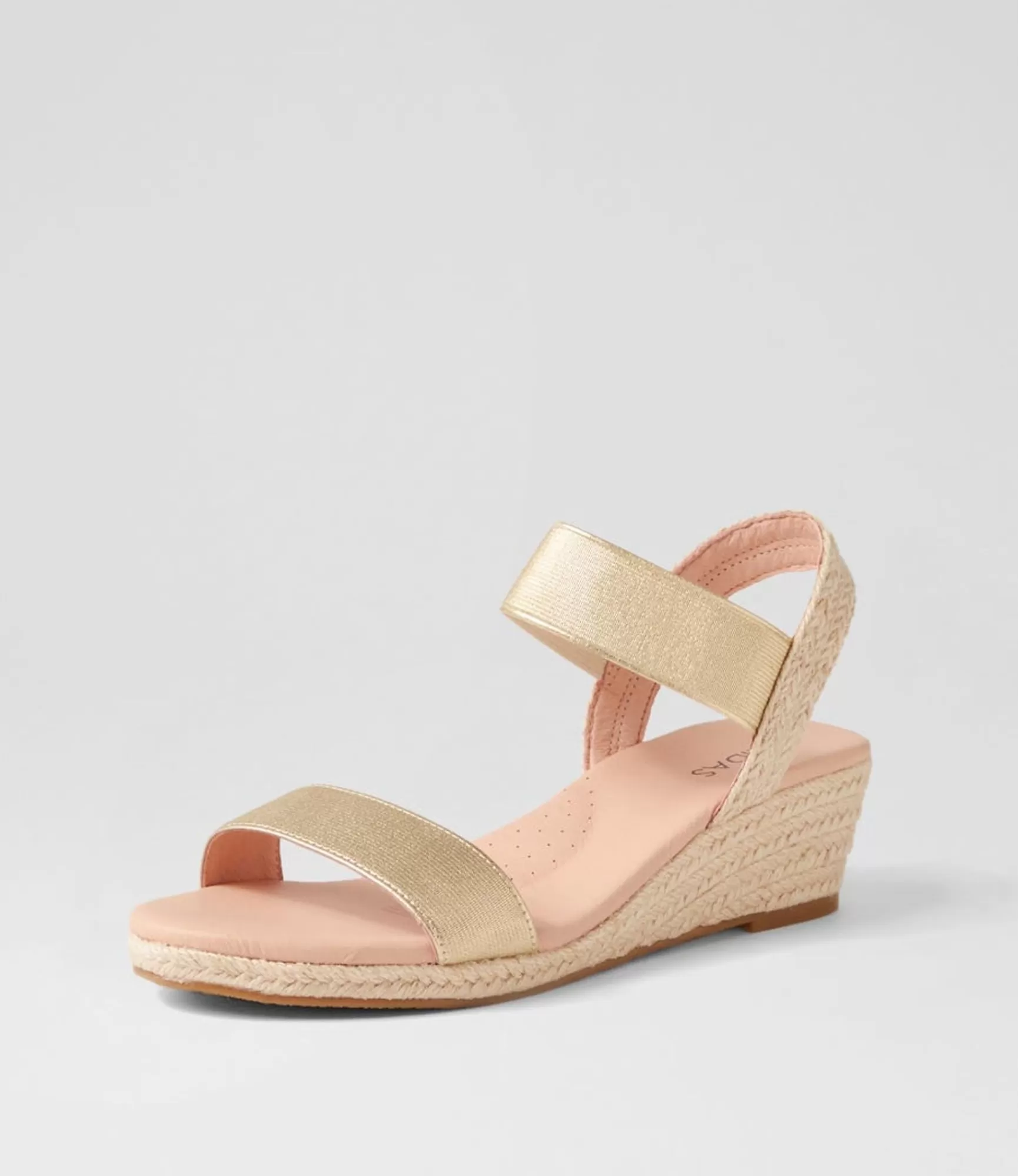 Sale Midas Shoes Halina Pale Gold Elastic Sandals
