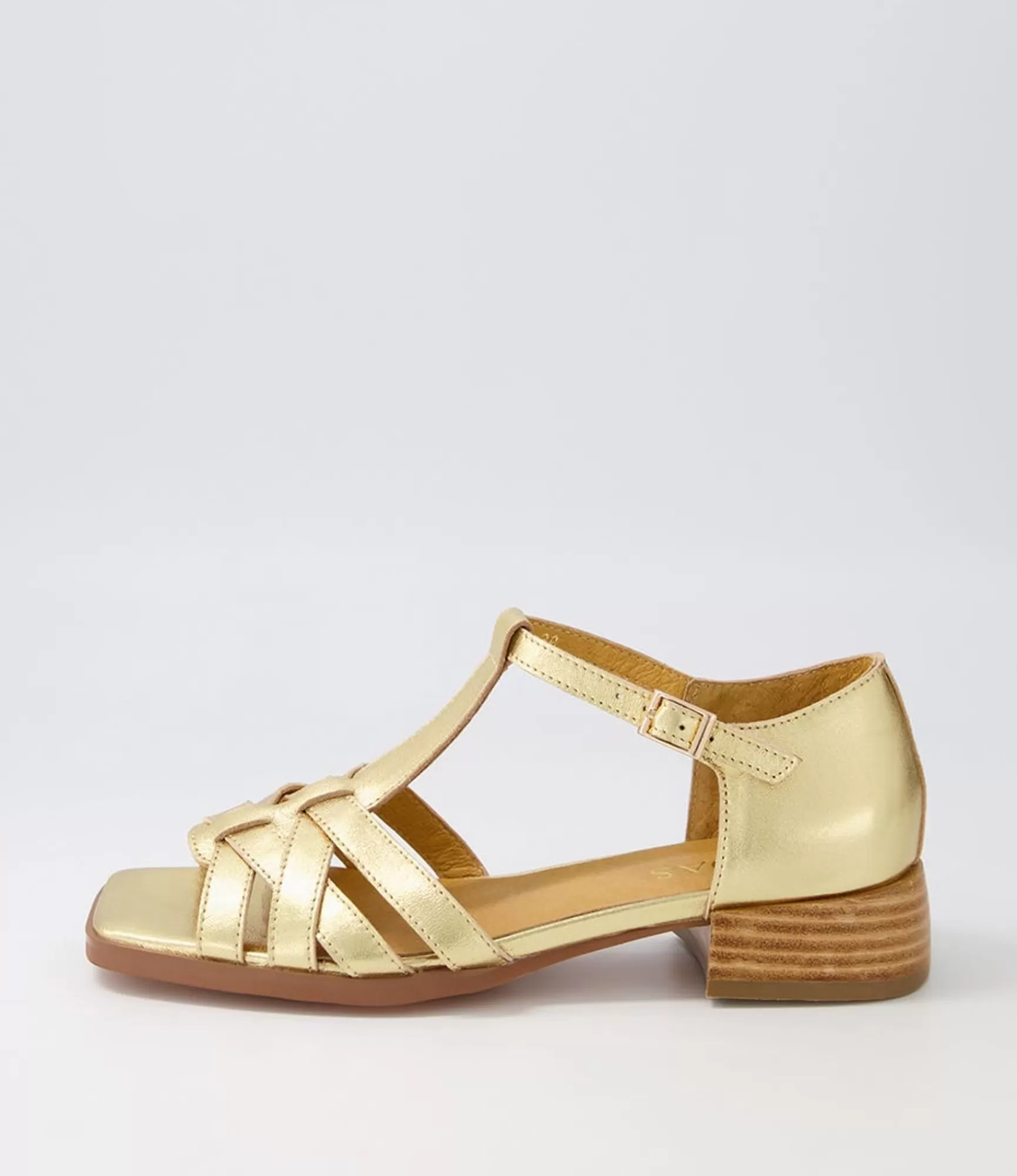 Outlet Midas Shoes Hammand Old Gold Leather Sandals