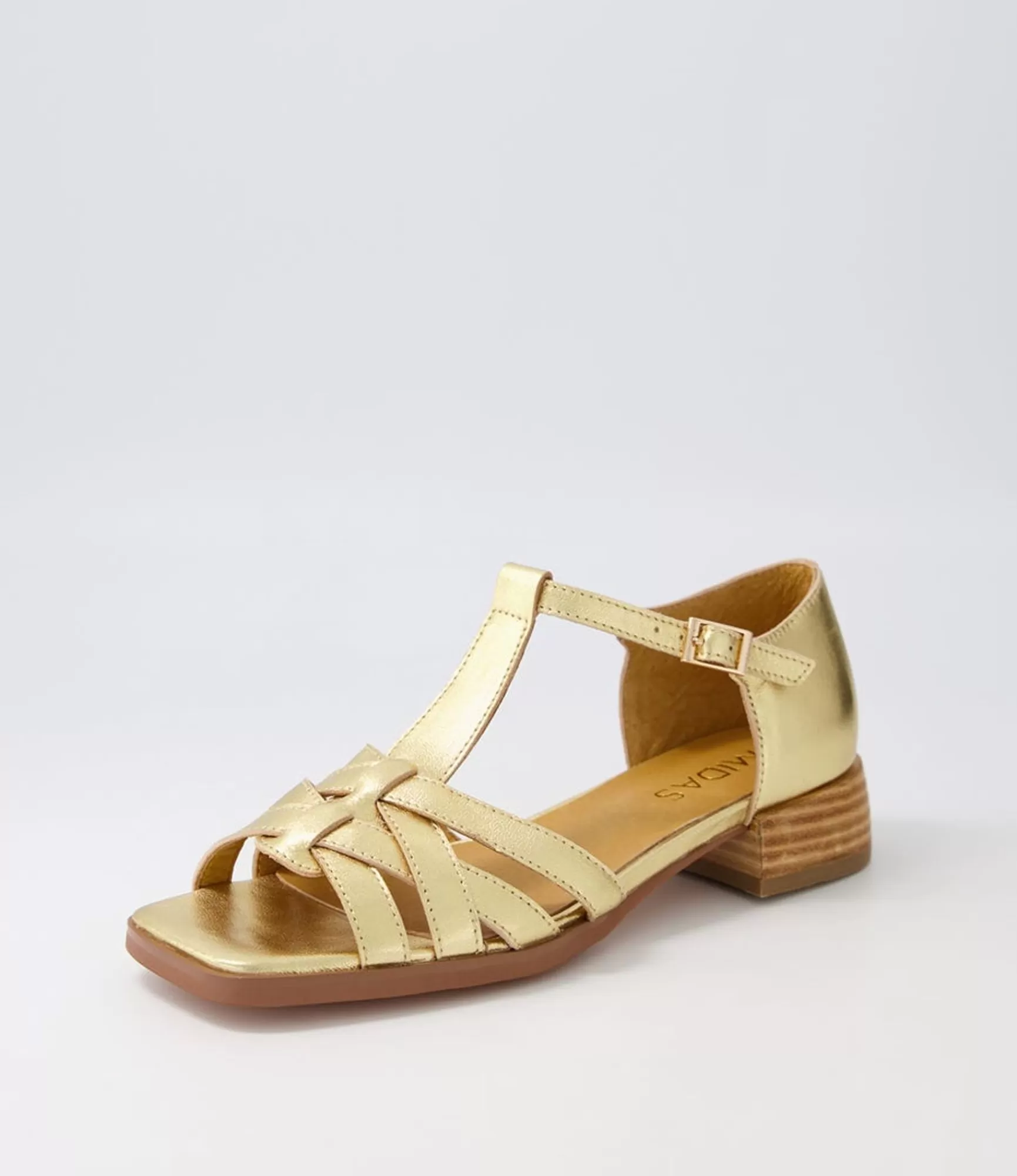 Outlet Midas Shoes Hammand Old Gold Leather Sandals