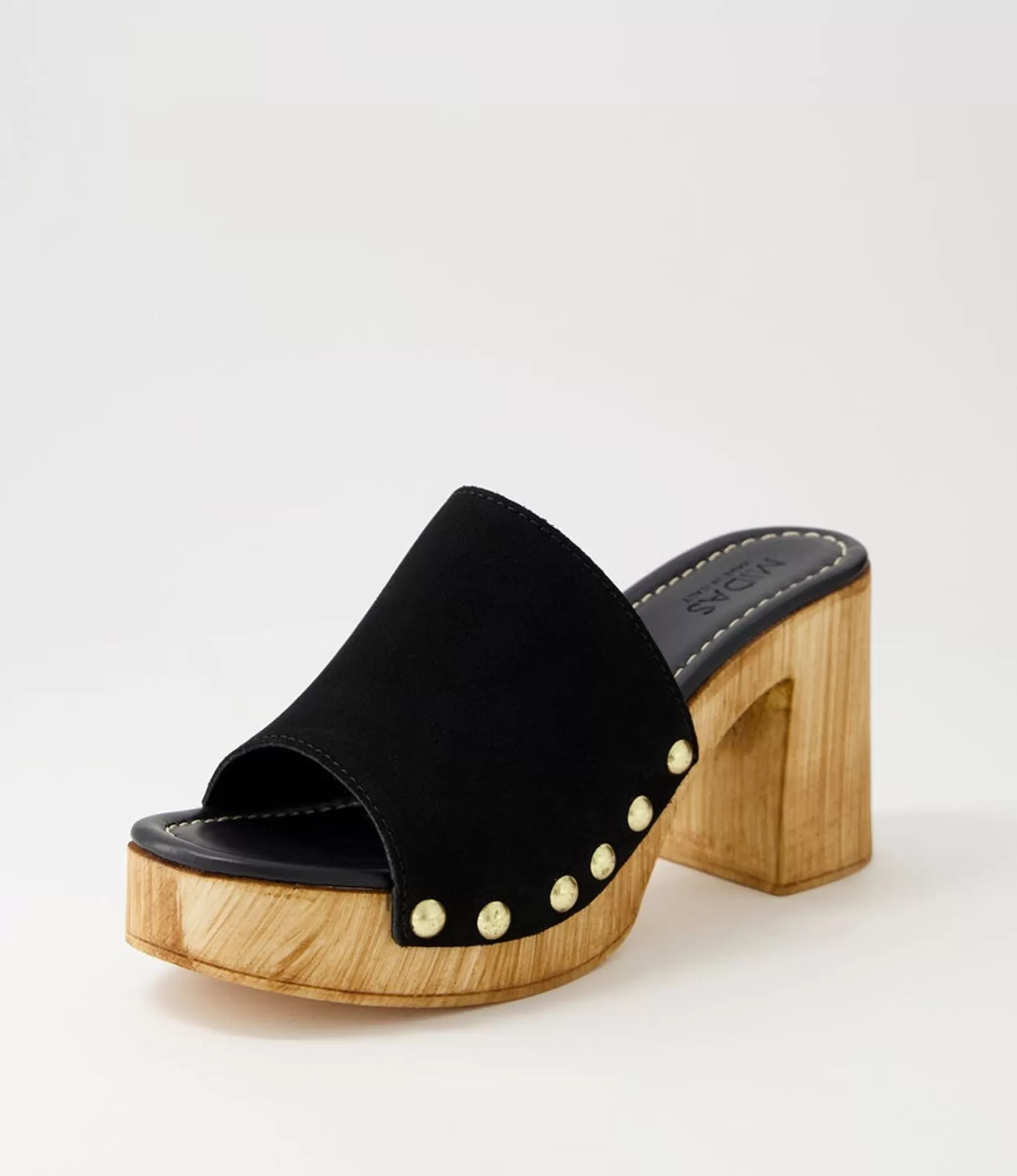 Clearance Midas Shoes Harmon Black Suede Slides
