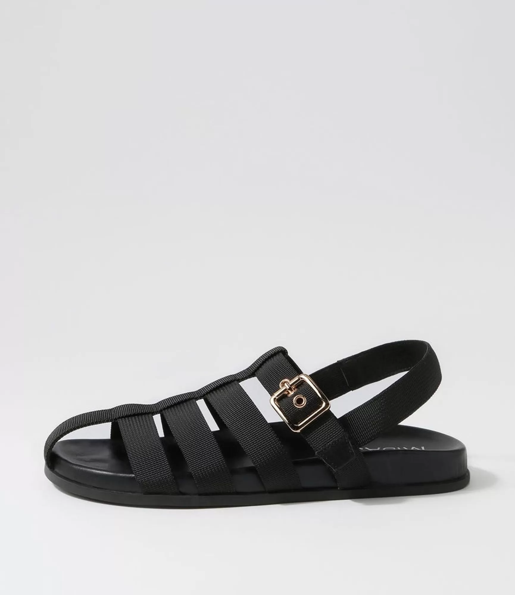 Cheap Midas Shoes Harney Black Fabric Sandals