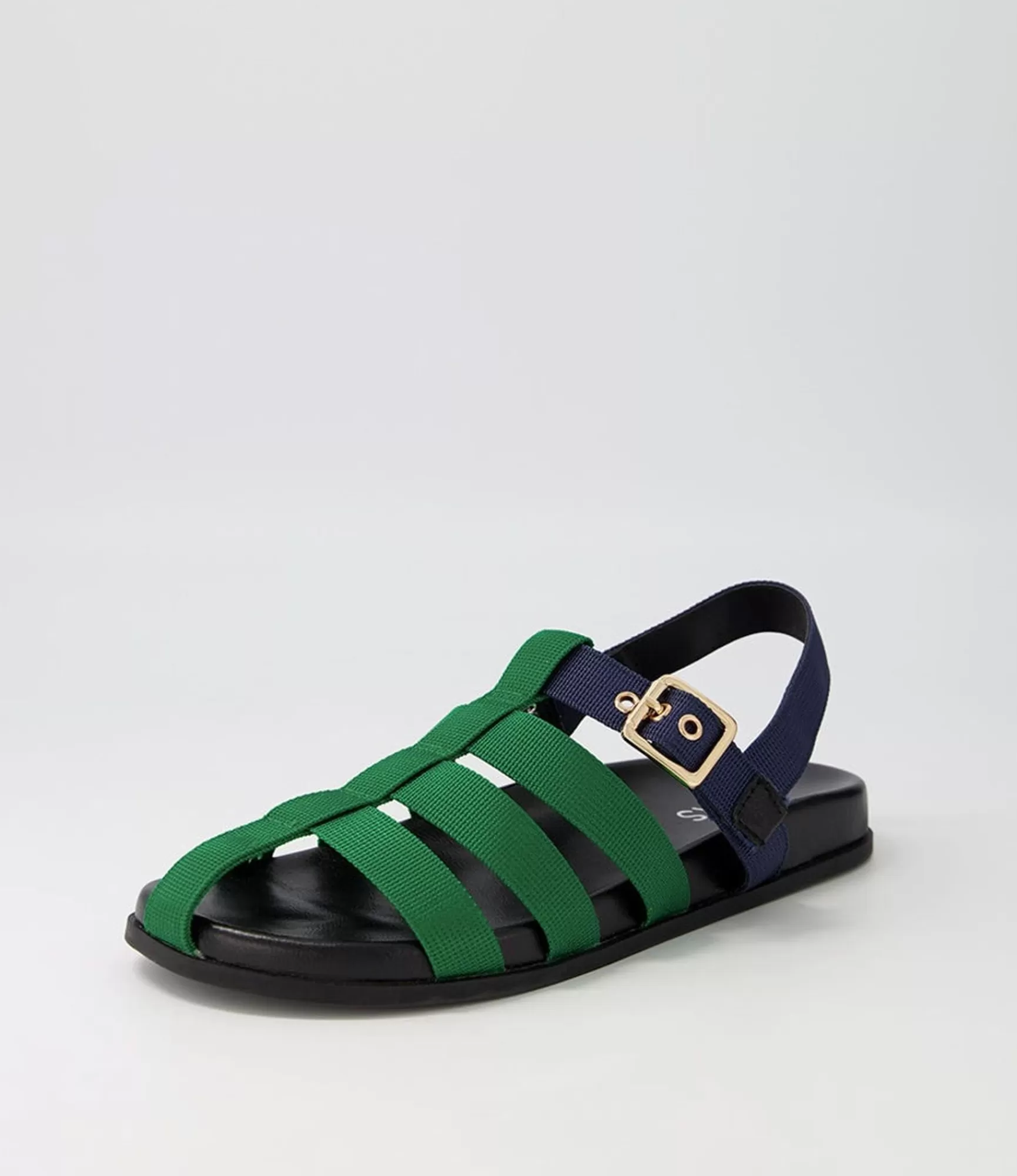 Flash Sale Midas Shoes Harney Emerald Navy Fabric Sandals
