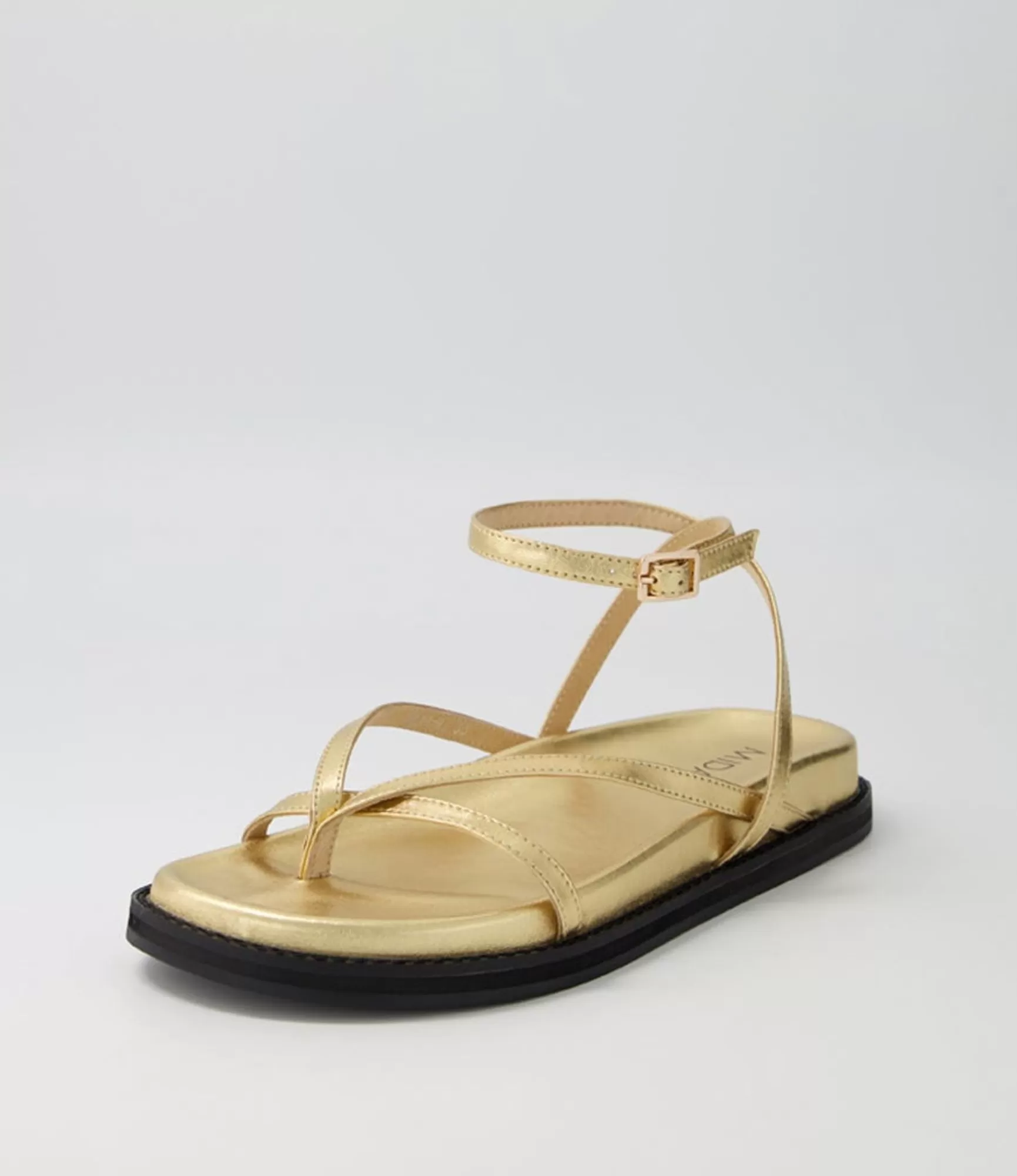 Best Sale Midas Shoes Hava Gold Leather Sandals