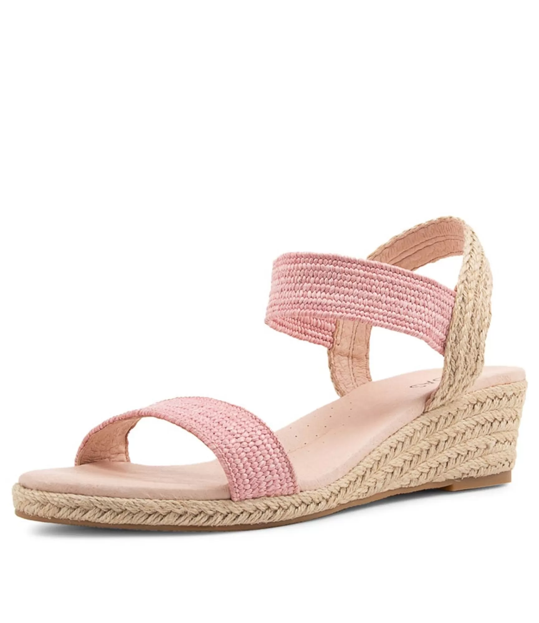 Outlet Midas Shoes Havana Blush Weave Elastic Espadrilles