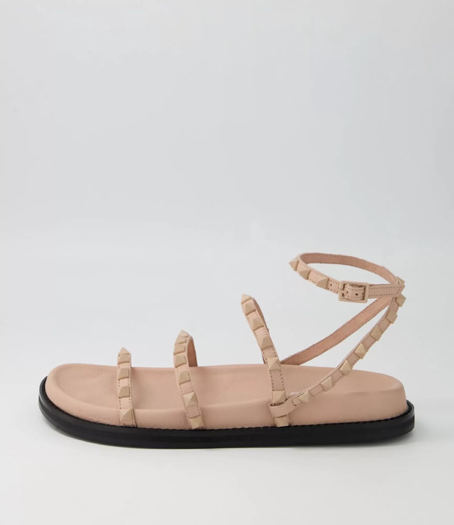 Store Midas Shoes Hazle Nude Leather Sandals