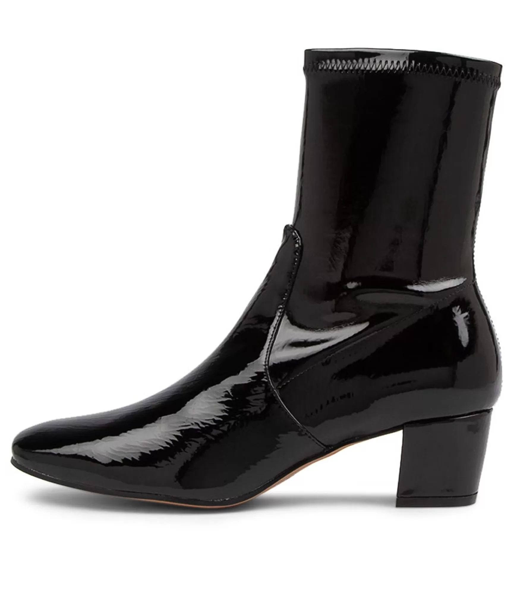 Clearance Midas Shoes Heidi Black Patent Ankle Boots