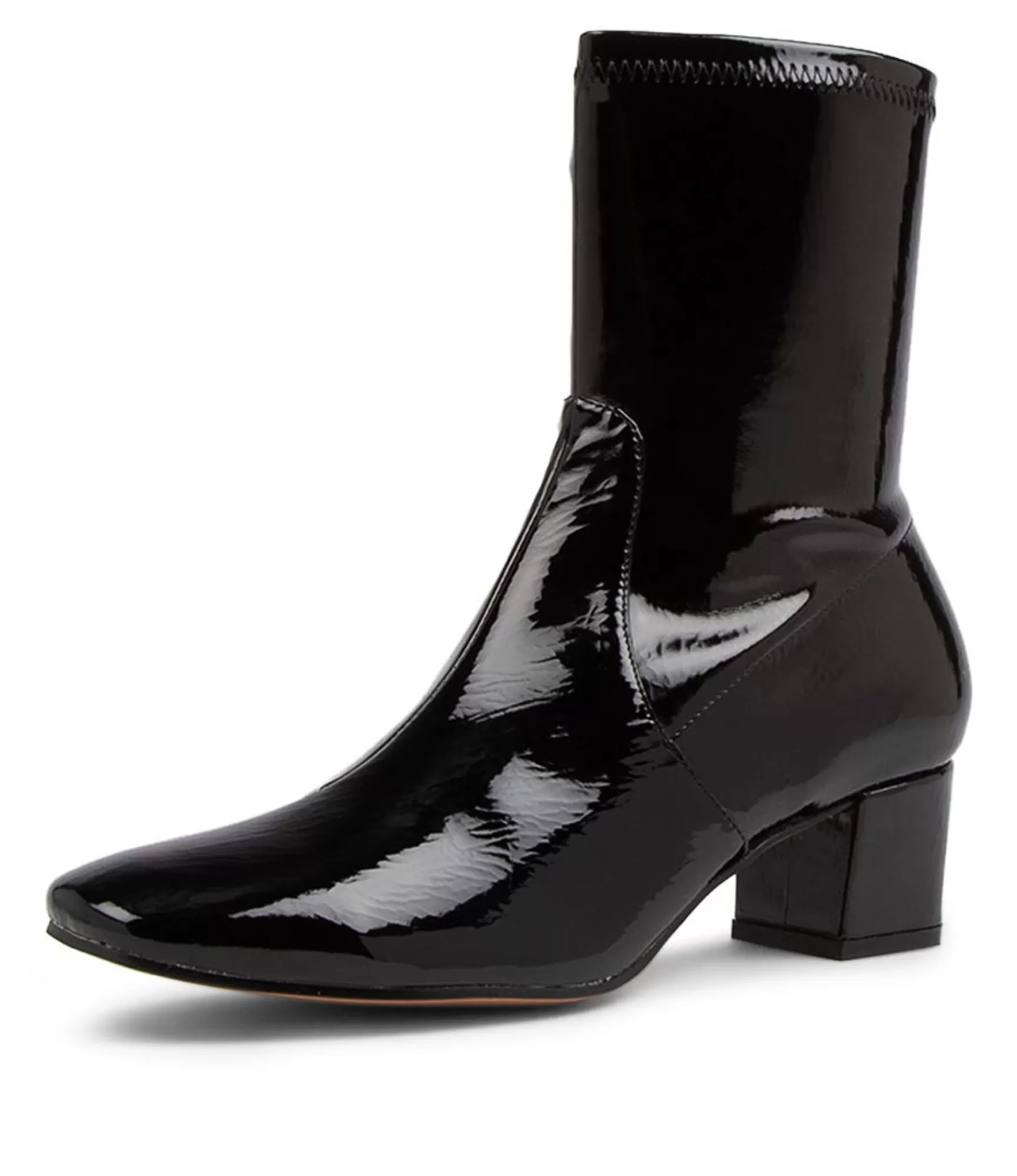 Clearance Midas Shoes Heidi Black Patent Ankle Boots