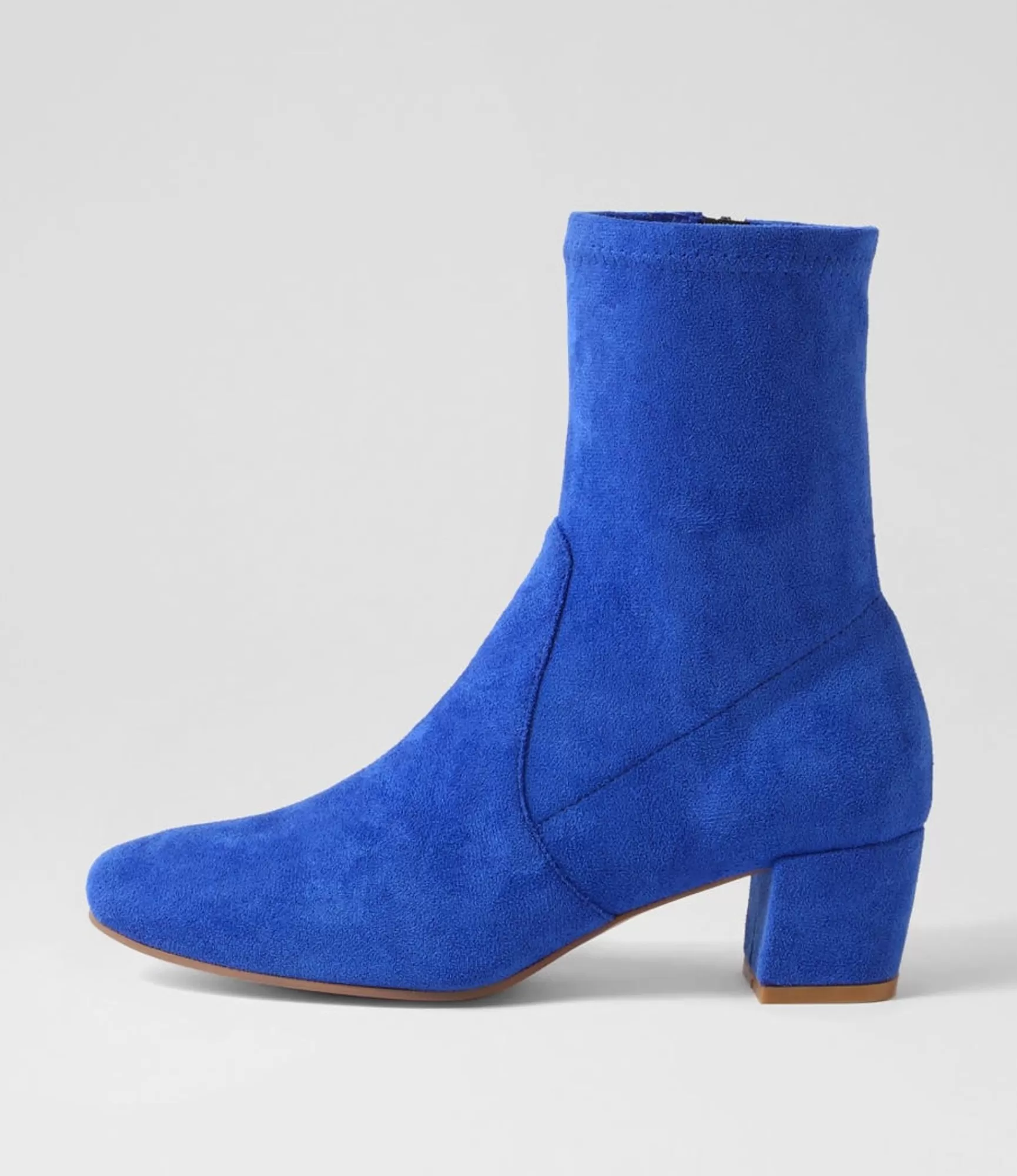 Hot Midas Shoes Heidi Electric Blue Stretch Microsuede Ankle Boots