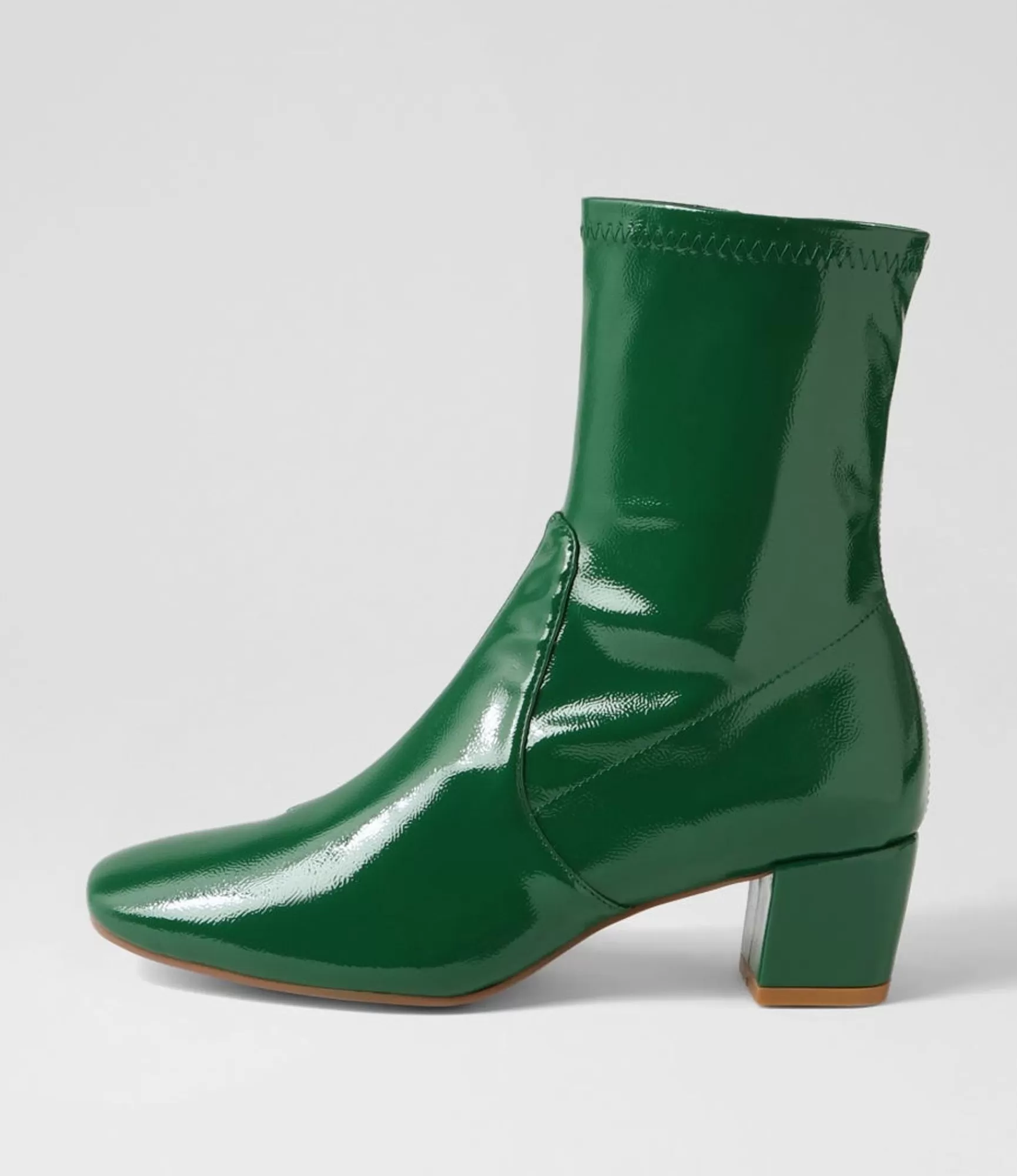 Clearance Midas Shoes Heidi Emerald Stretch Patent Pu Ankle Boots