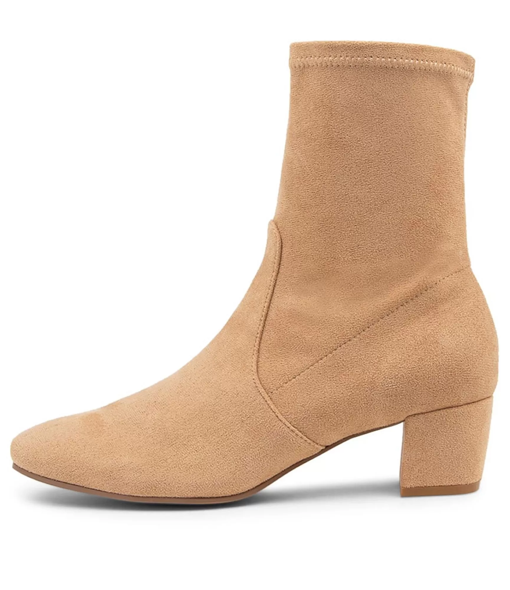 Hot Midas Shoes Heidi Sand Microsuede Ankle Boots