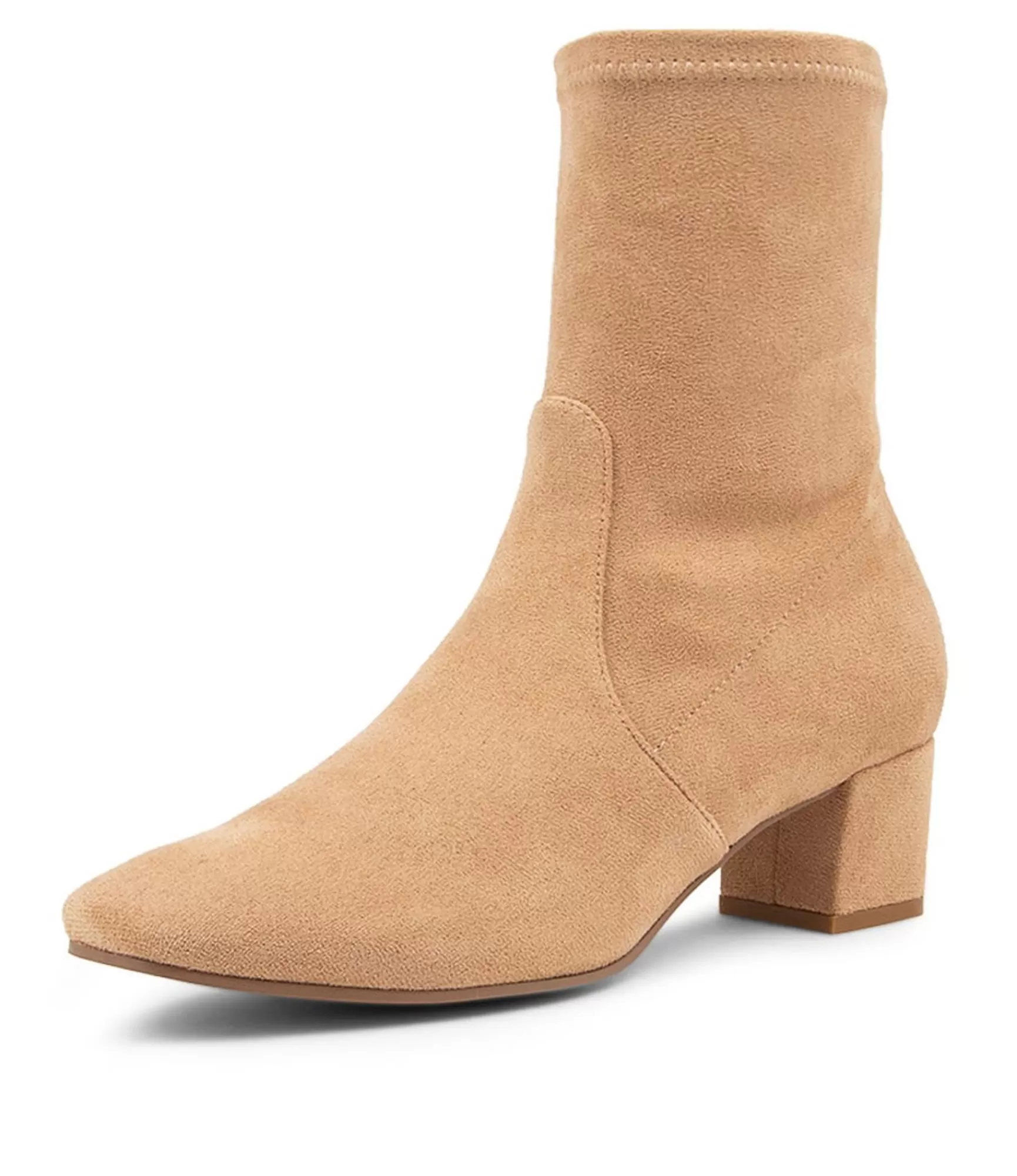 Hot Midas Shoes Heidi Sand Microsuede Ankle Boots