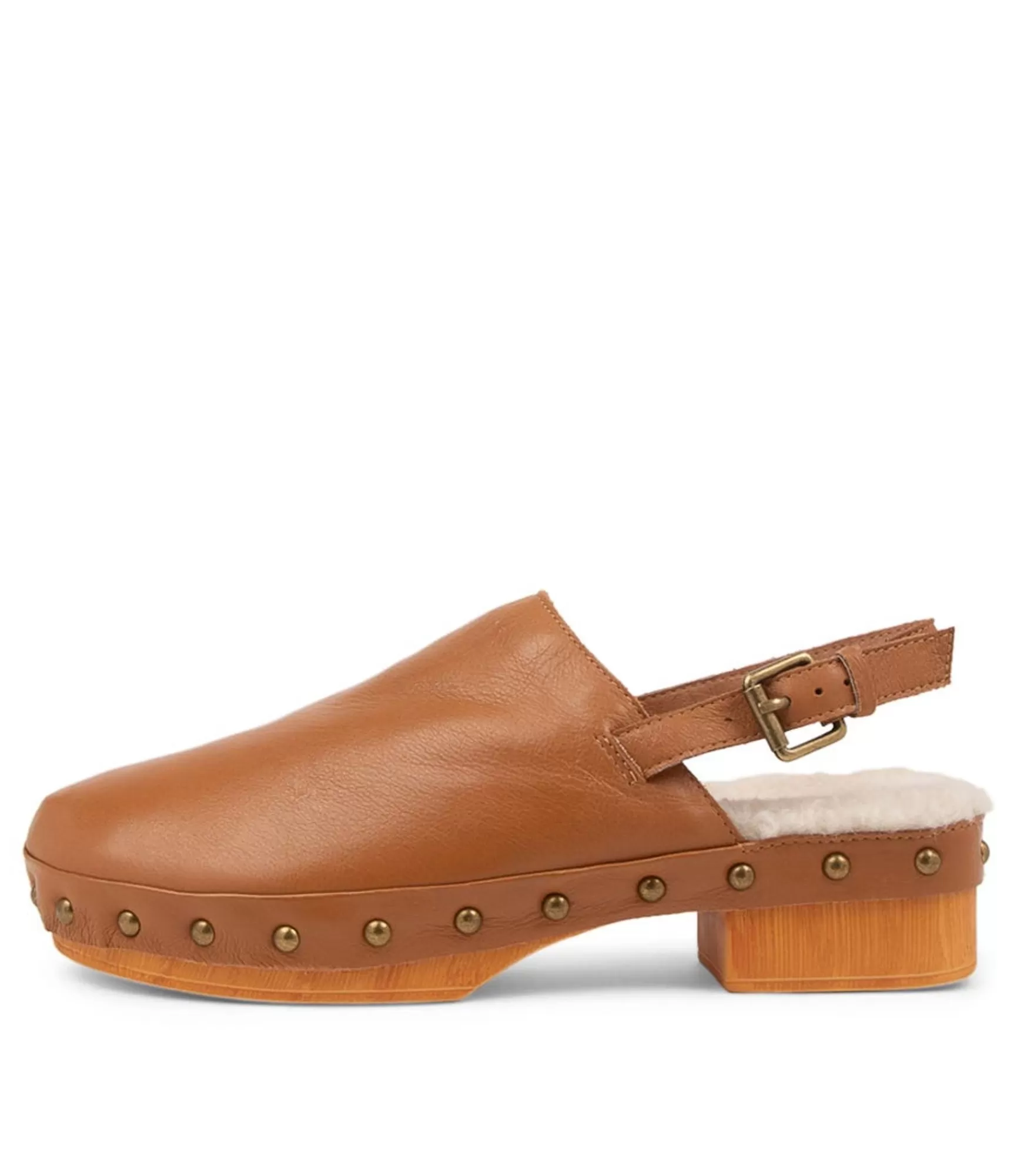 Store Midas Shoes Holmes Dark Tan Leather Heels