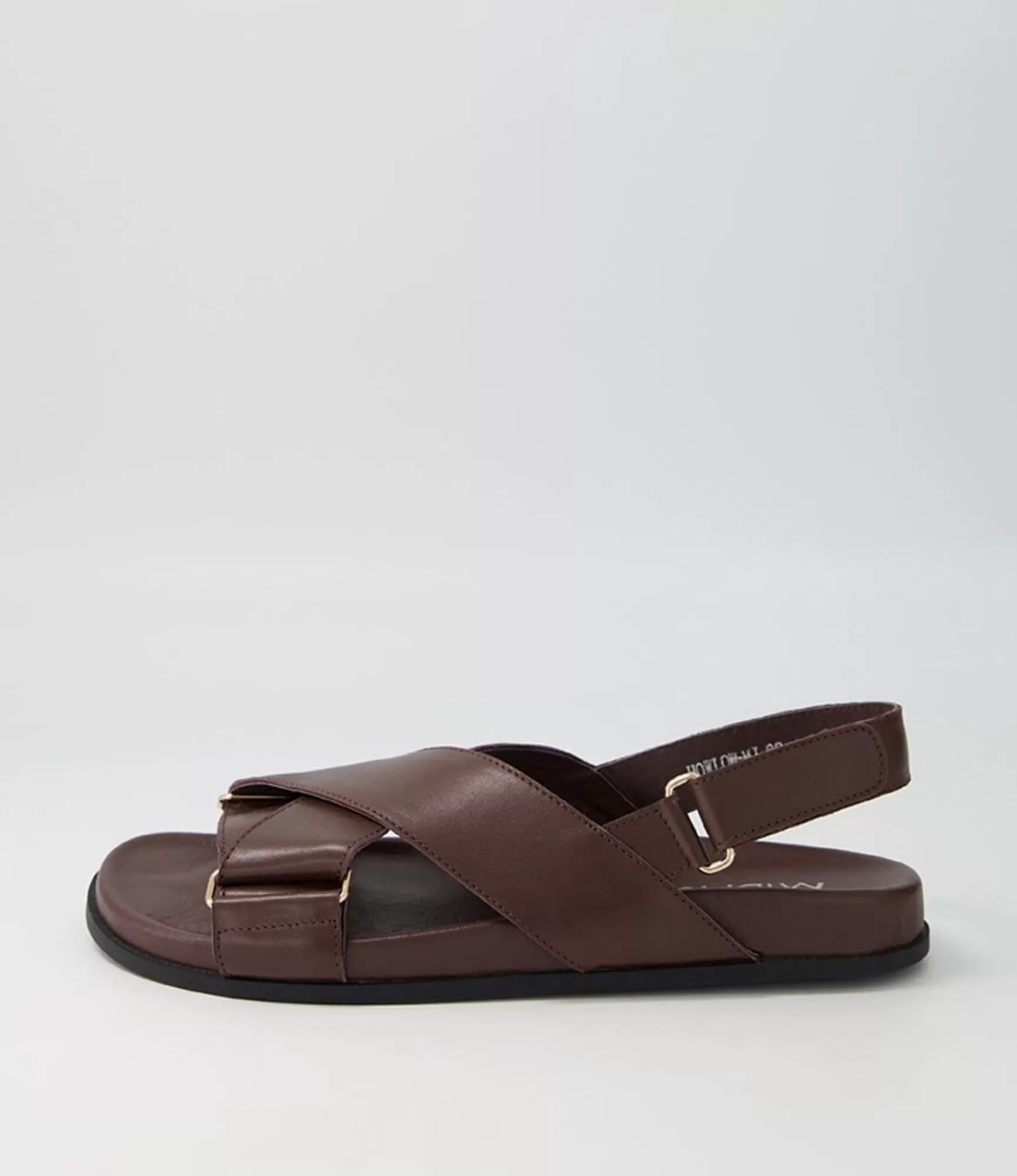 Online Midas Shoes Howlow Dark Brown Leather Sandals