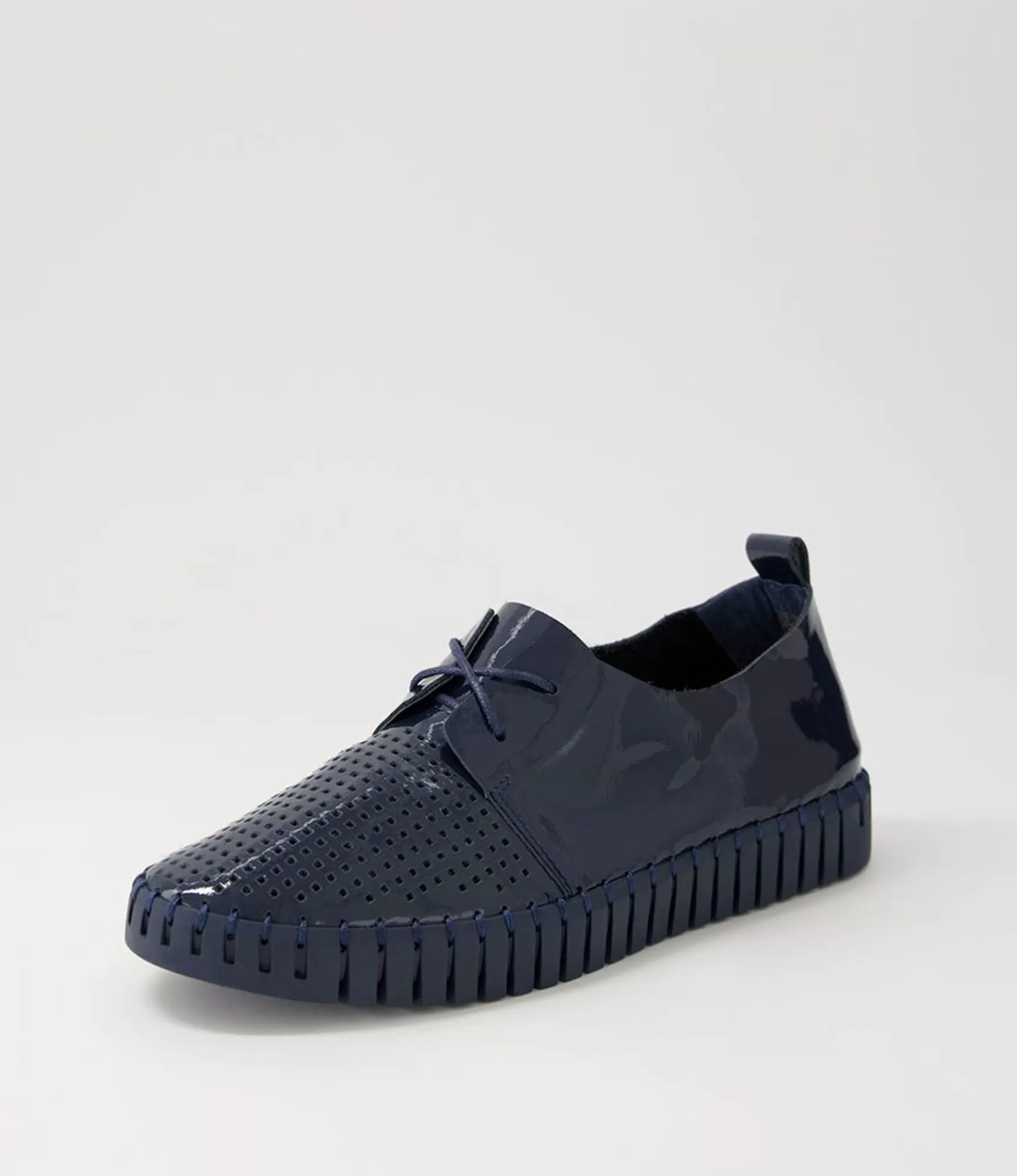 Outlet Midas Shoes Husto Navy Patent Leather Sneakers