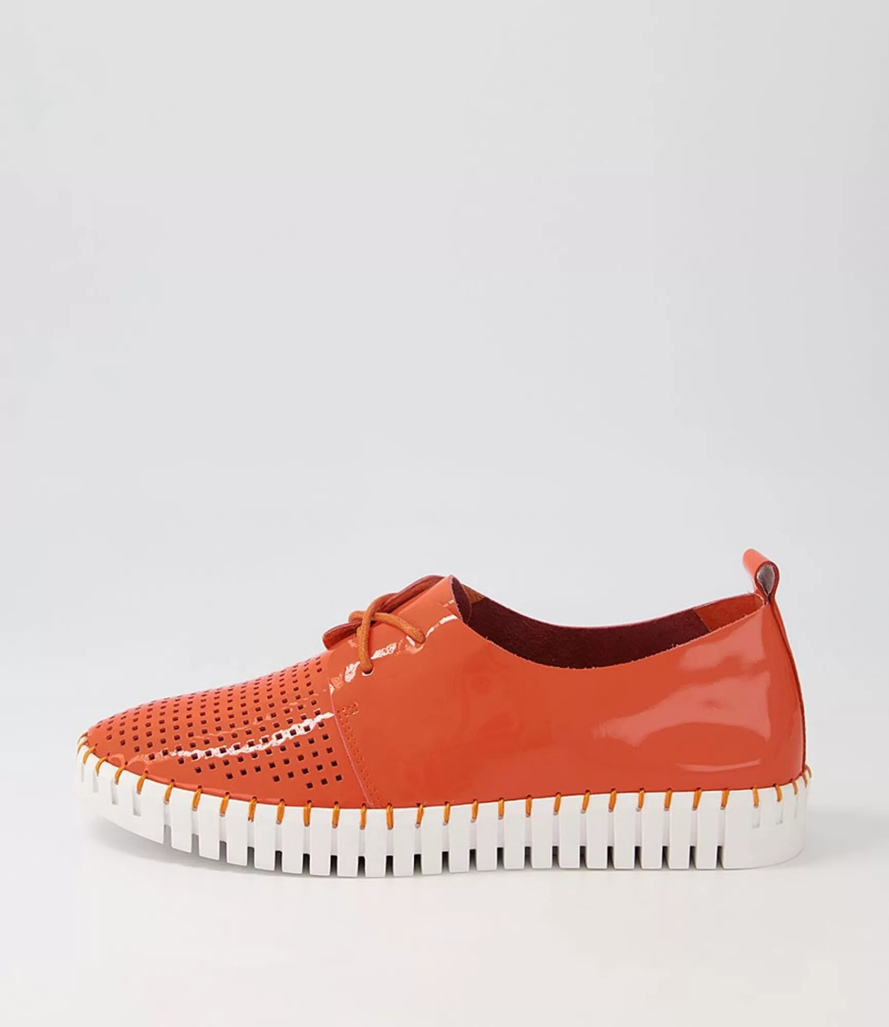 Discount Midas Shoes Husto Orange Patent Leather Sneakers
