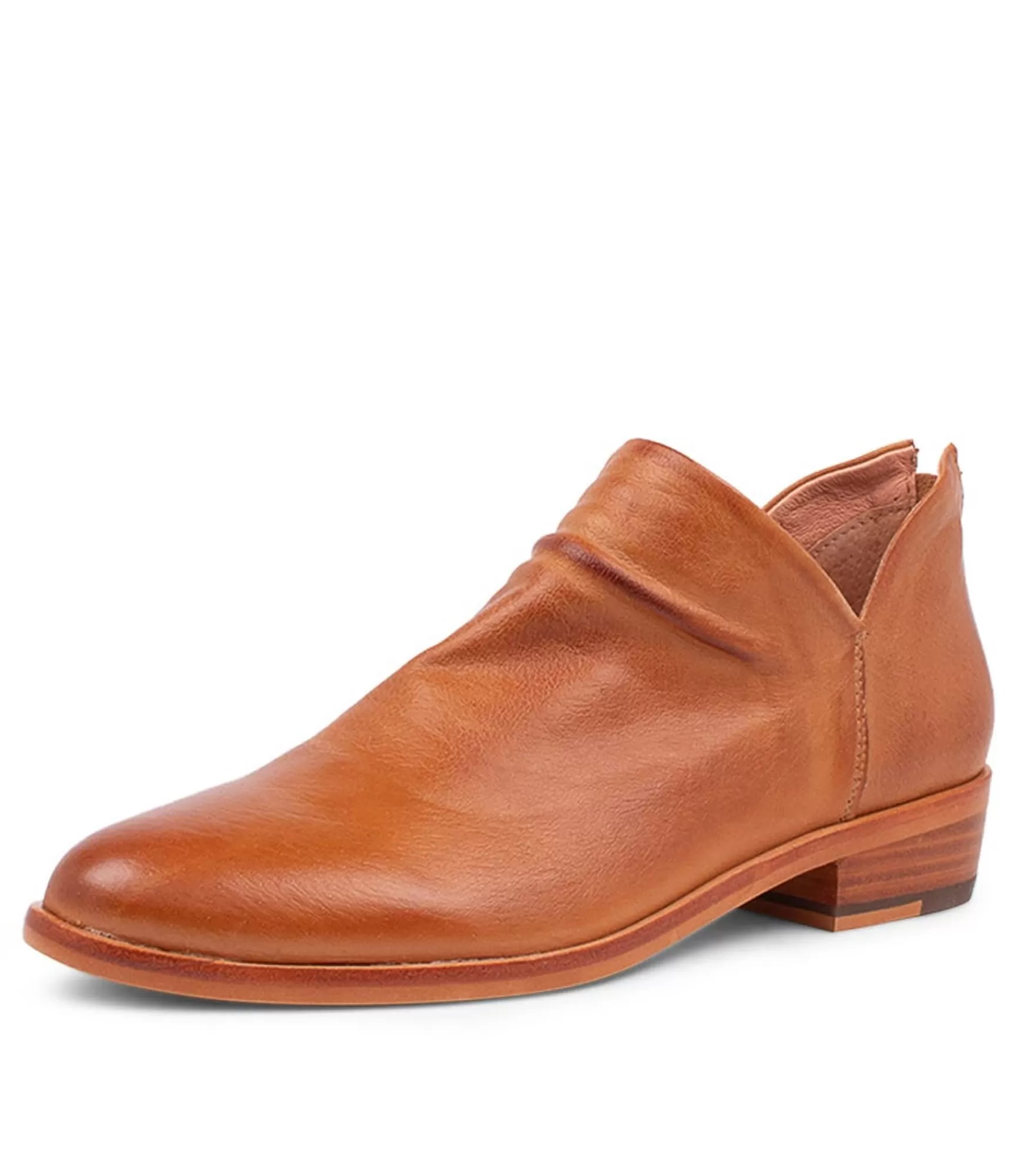 Cheap Midas Shoes Ida Tan Leather Flat Shoes