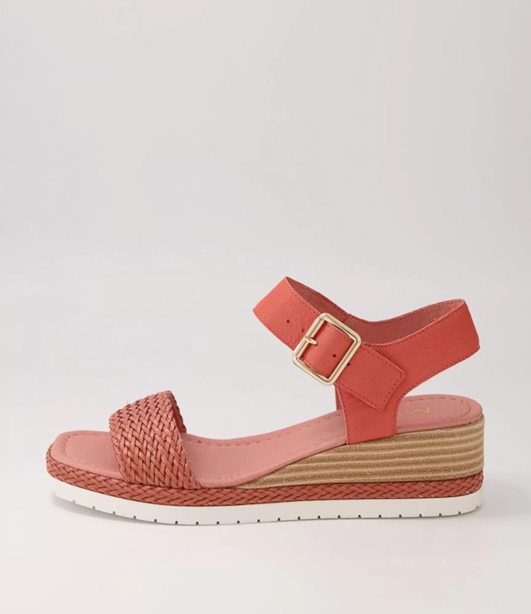 Cheap Midas Shoes Imara Orange Weave Leather Sandals